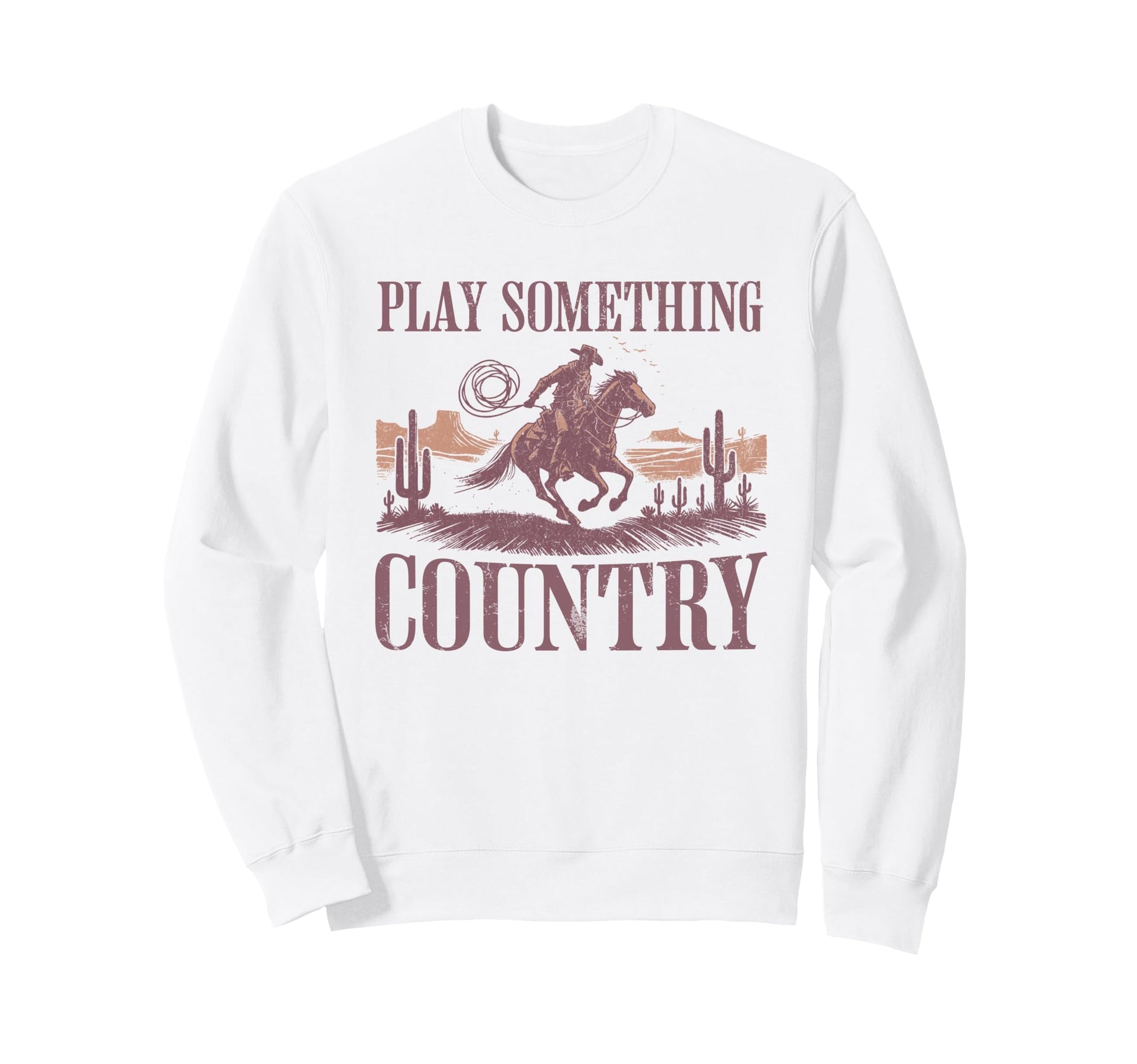 Western Cowboy Riding Horse Sweatshirt - Fun Novelty Design for Adults - T-Shirt, Sweatshirt, Hoodie