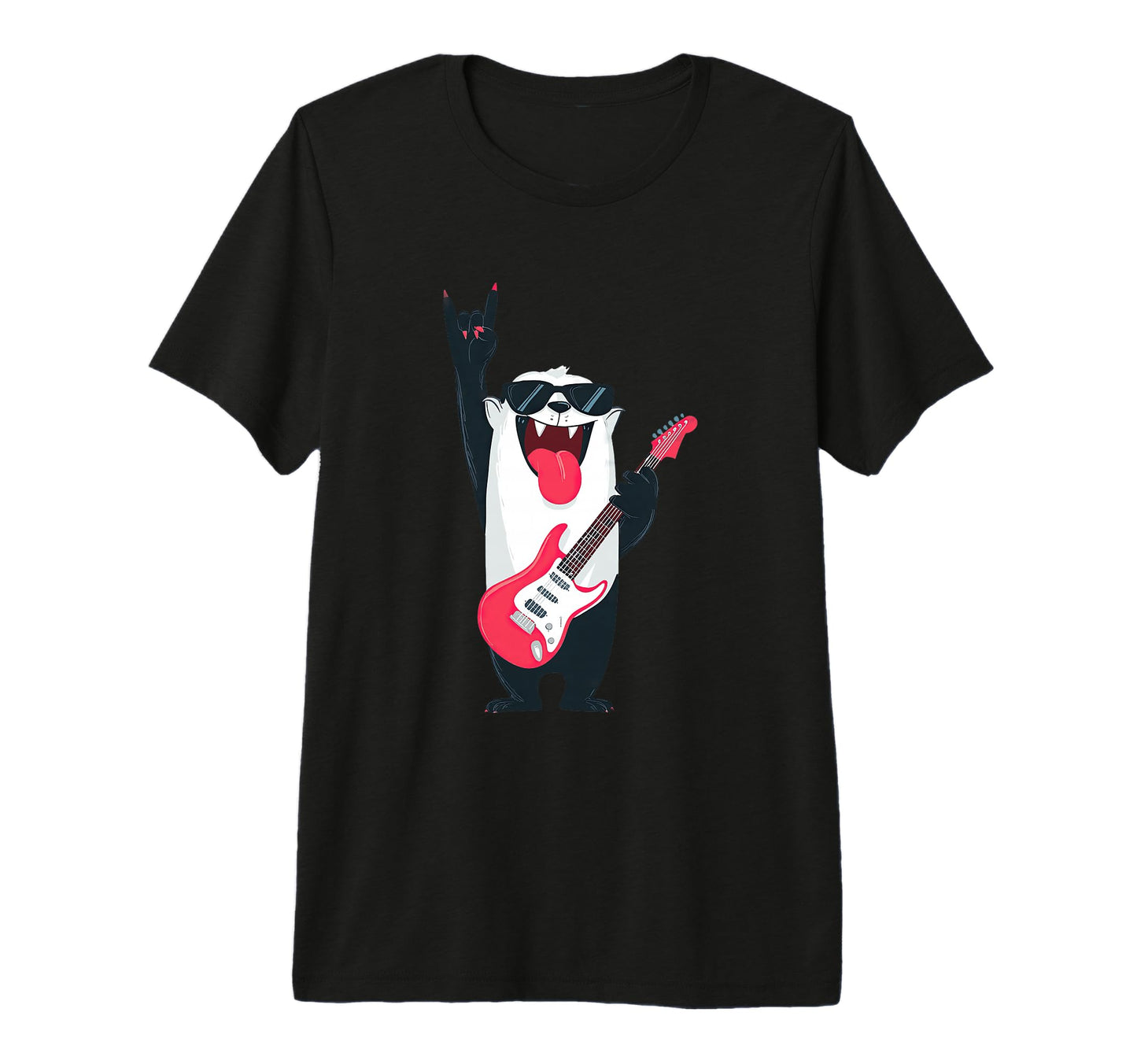 Funny Bear Guitarist Animal Music T-Shirt - Novelty Apparel Men Women - T-Shirt, Sweatshirt, Hoodie