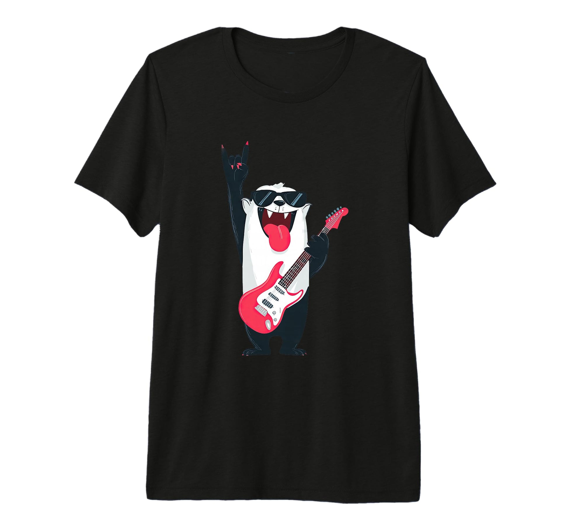 Funny Bear Guitarist Animal Music T-Shirt - Novelty Apparel Men Women - T-Shirt, Sweatshirt, Hoodie