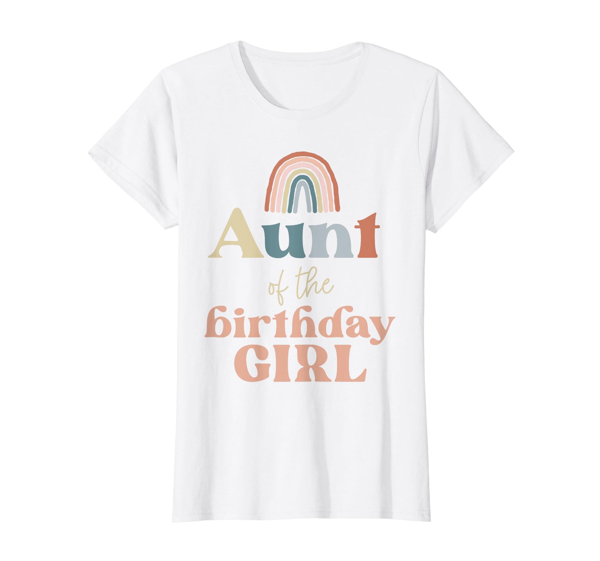 Aunt Birthday Boho Rainbow Party T-Shirt - Aesthetic Graphic Unisex - T-Shirt, Sweatshirt, Hoodie