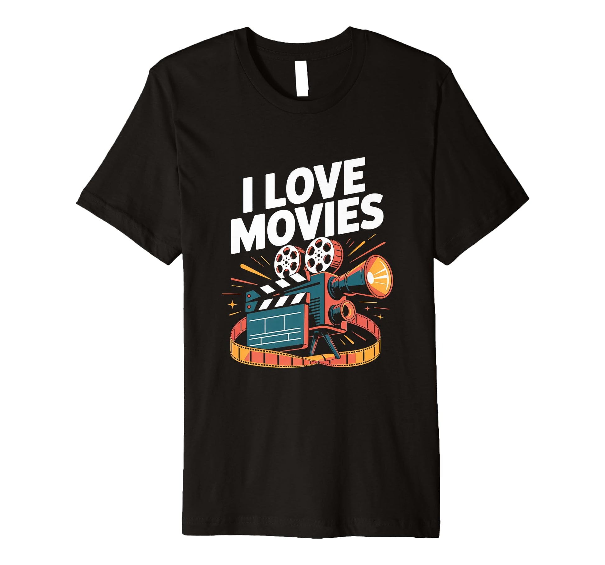 I Love Movies Camera Enthusiast T-Shirt - Fun Novelty Design Unisex - T-Shirt, Sweatshirt, Hoodie