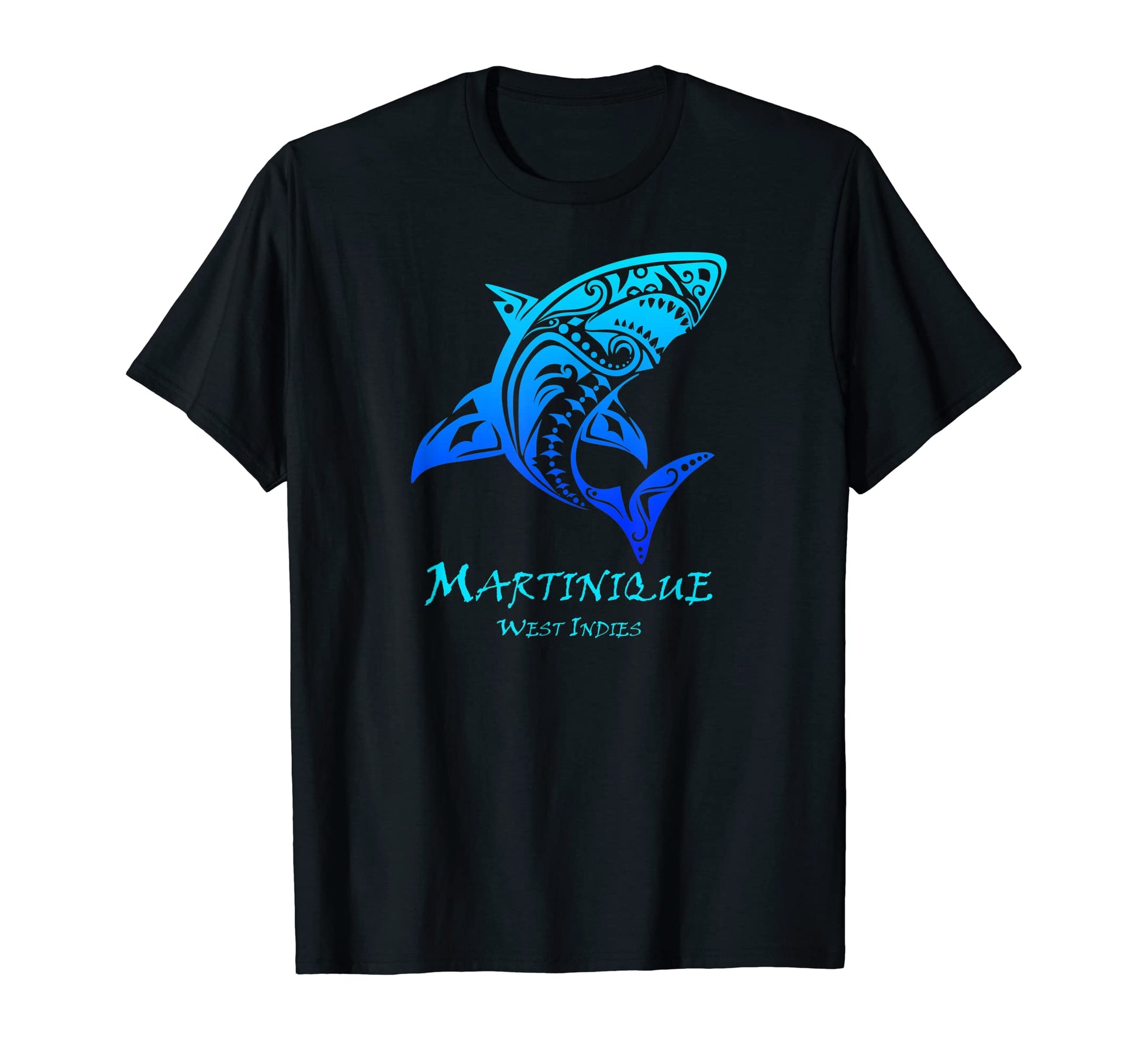 Martinique West Indies Tribal Shark T-Shirt - Novelty Apparel Men Women - T-Shirt, Sweatshirt, Hoodie