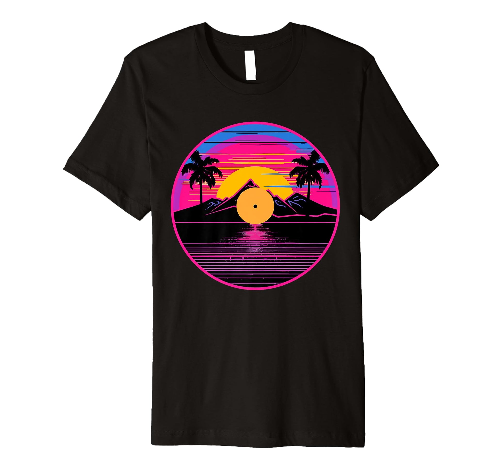 Vinyl Record Vaporwave Turntable Music T-Shirt - Trendy Graphic for Adults - T-Shirt, Sweatshirt, Hoodie