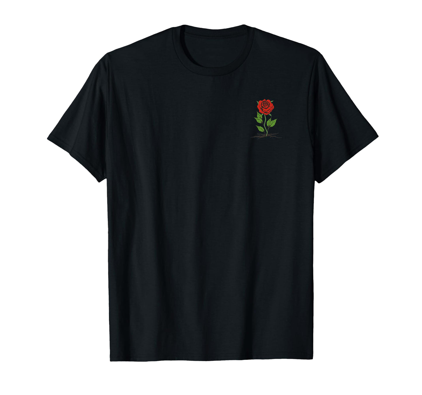 Red Rose Growing Crack Grunge Edgy 90S T-Shirt - Novelty Apparel Unisex - T-Shirt, Sweatshirt, Hoodie