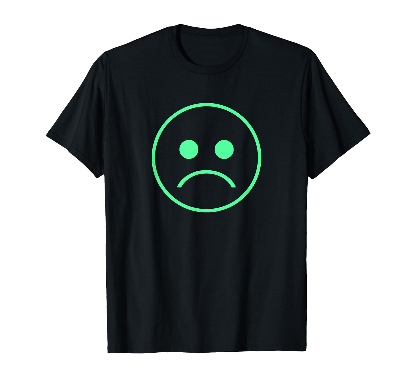 Frown Sadboi Sad Face Neon Green T-Shirt - Streetwear Style Men Women - T-Shirt, Sweatshirt, Hoodie