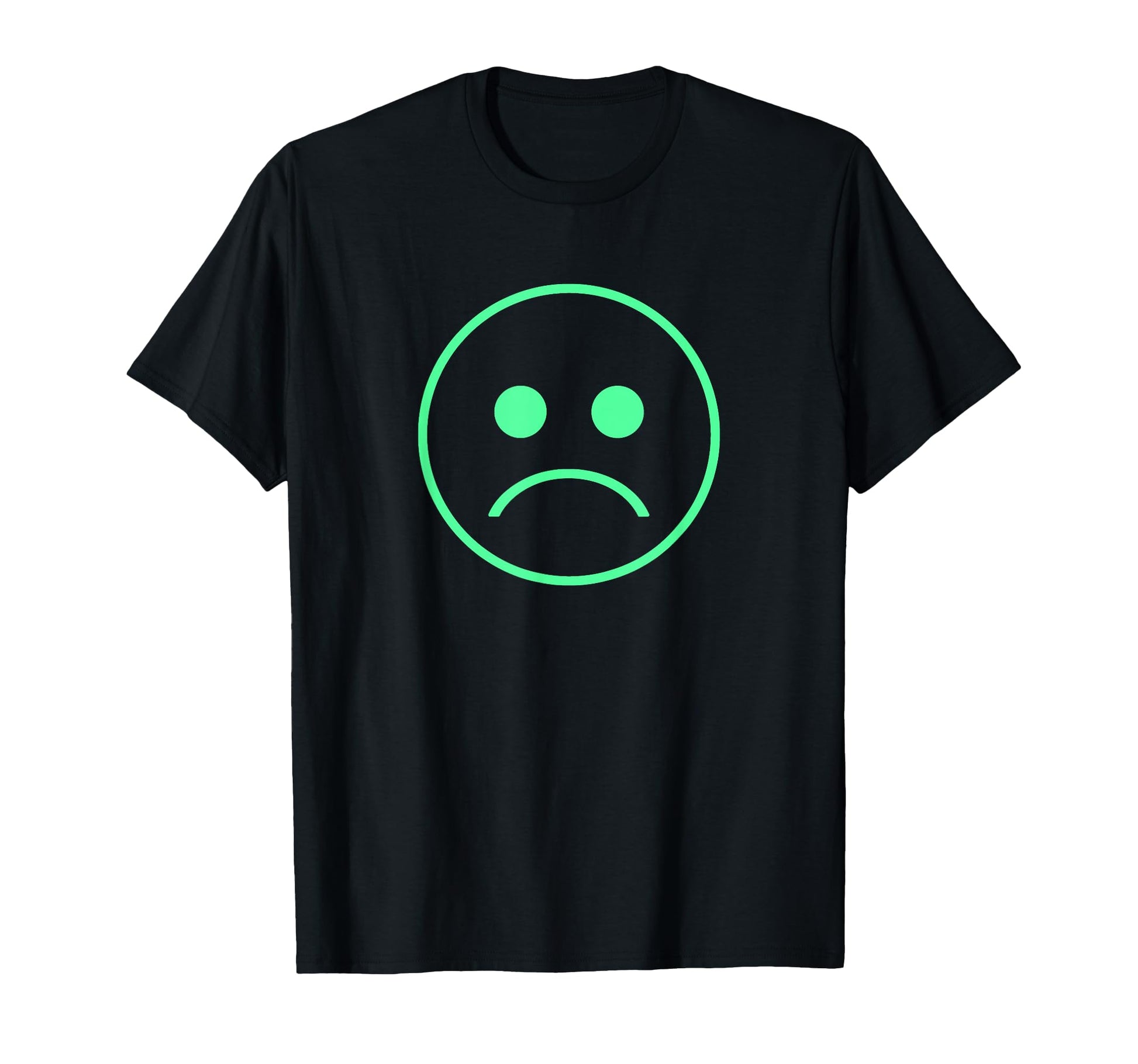 Frown Sadboi Sad Face Neon Green T-Shirt - Streetwear Style Men Women - T-Shirt, Sweatshirt, Hoodie