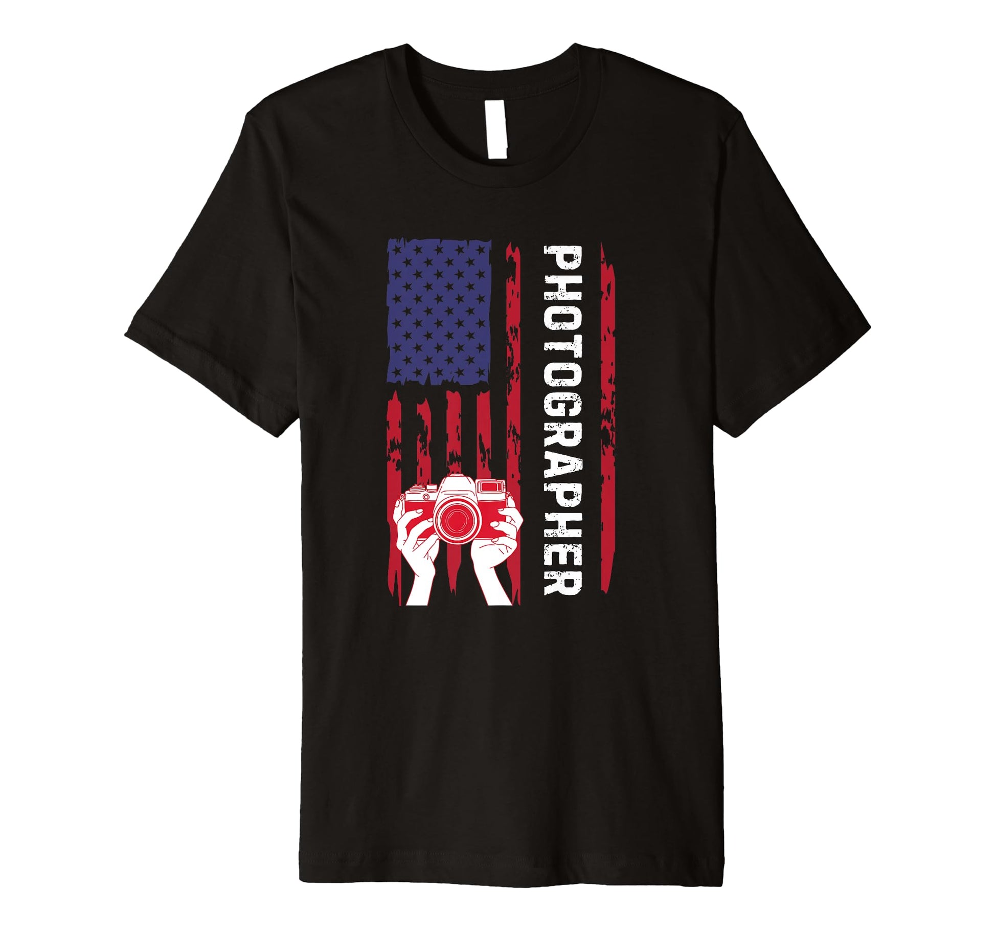 Funny Photography Photographer Camera Usa T-Shirt - Graphic Print Unisex - T-Shirt, Sweatshirt, Hoodie
