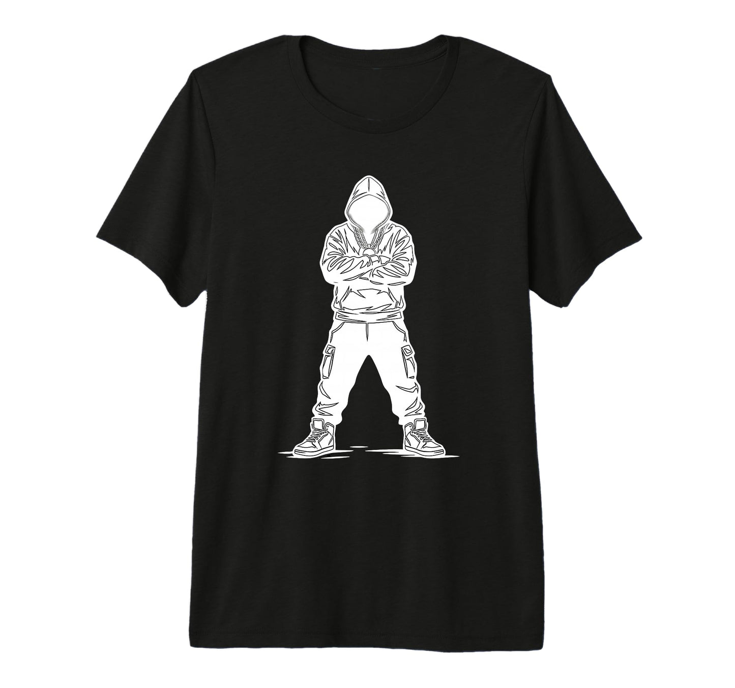 Old School Hip Hop Hodded Vibe Tri Blend T-Shirt - Novelty Apparel Unisex - T-Shirt, Sweatshirt, Hoodie