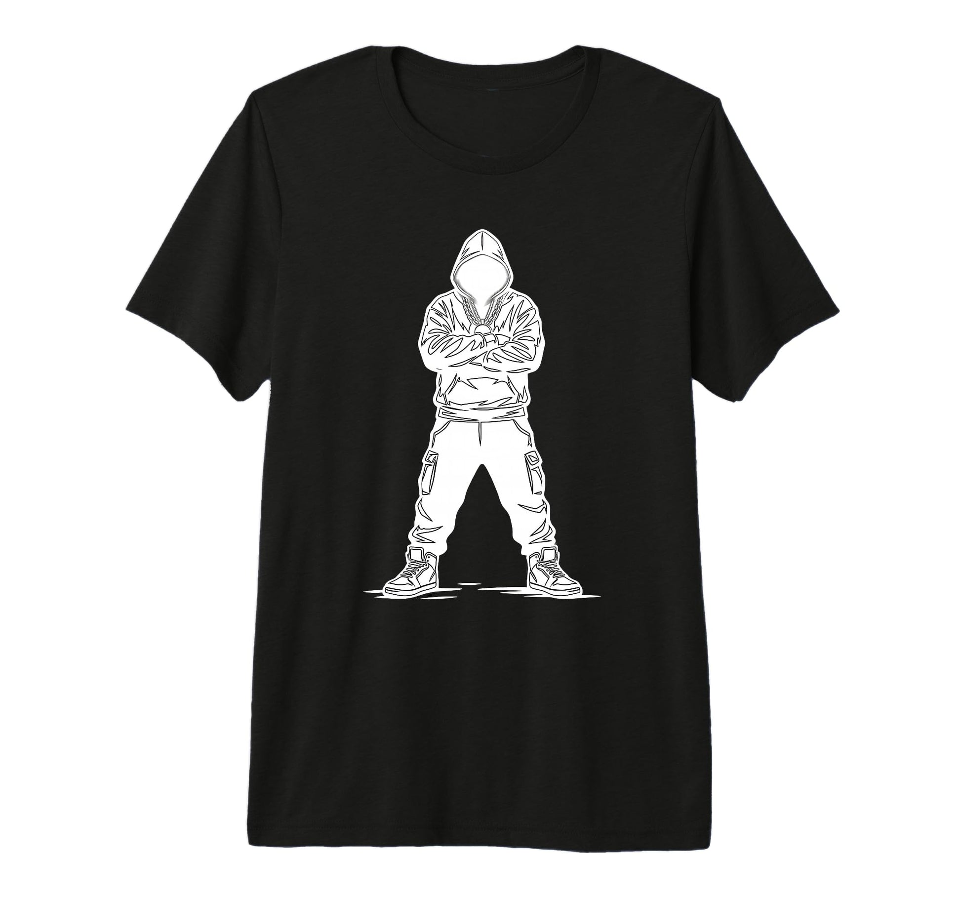 Old School Hip Hop Hodded Vibe Tri Blend T-Shirt - Novelty Apparel Unisex - T-Shirt, Sweatshirt, Hoodie