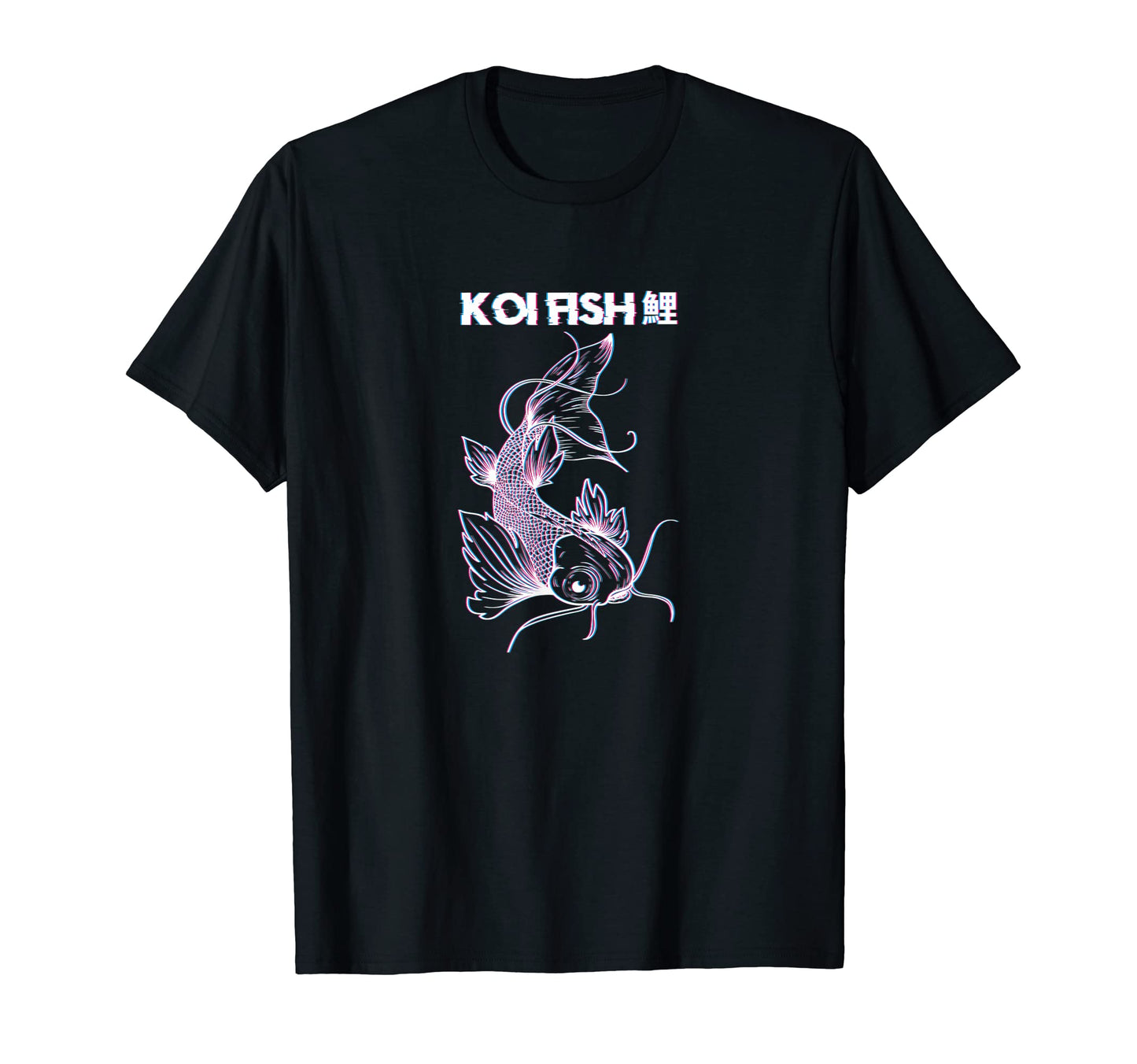 Glitch Effect Japanese Koi Fish T-Shirt - Novelty Apparel for Adults - T-Shirt, Sweatshirt, Hoodie