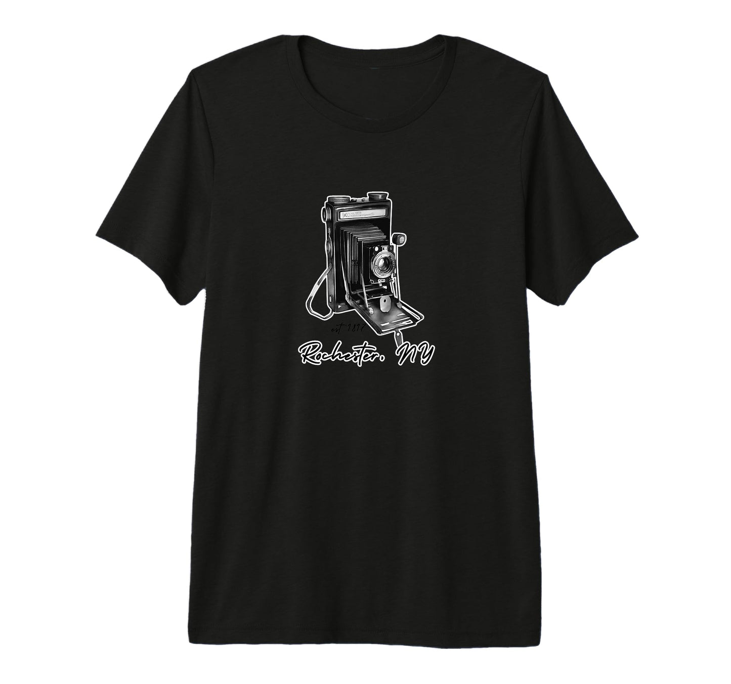 Rochester Ny Camera Tri Blend T-Shirt - Minimalist Print for Adults - T-Shirt, Sweatshirt, Hoodie