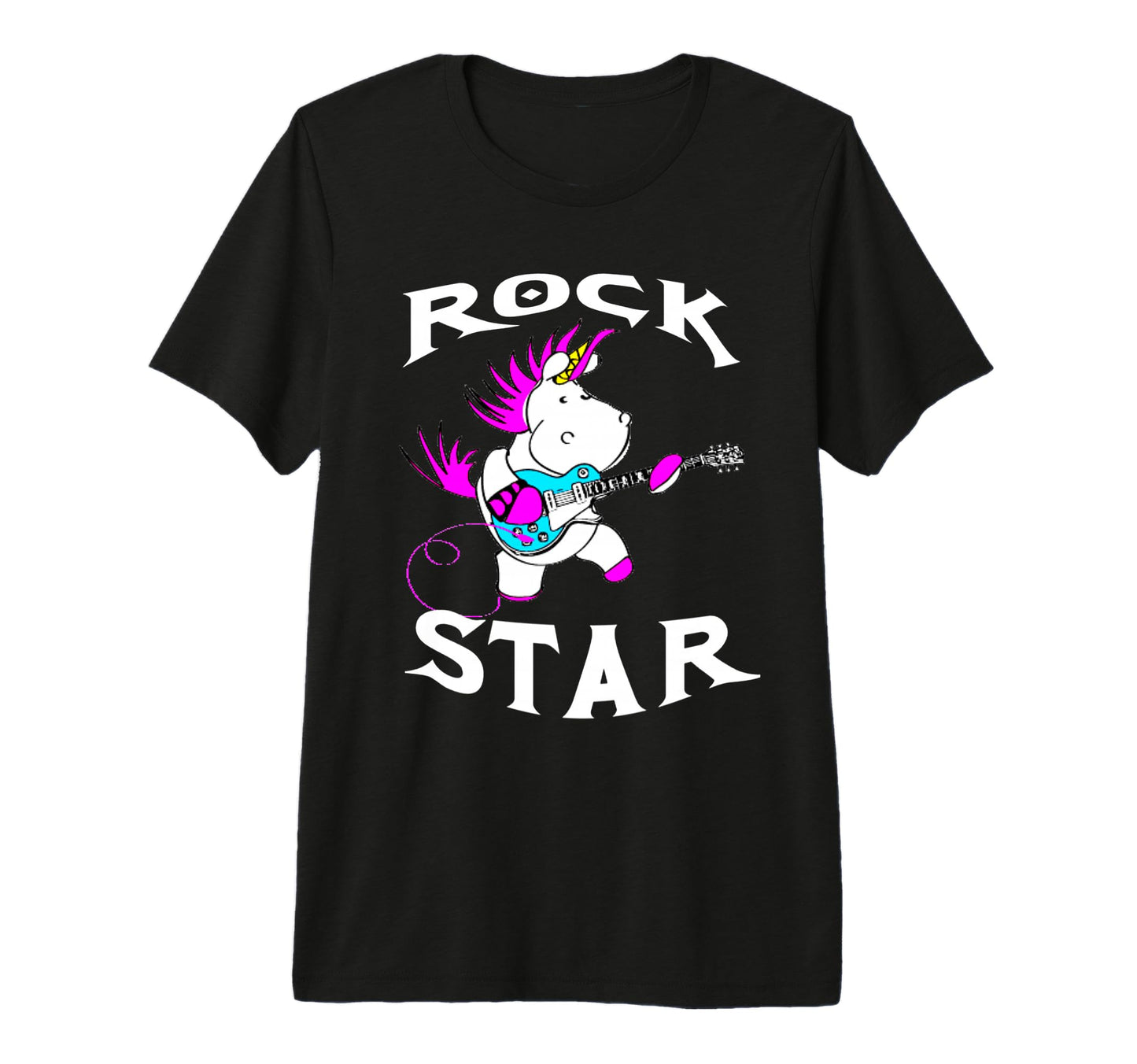 Rock Star Unicorn Funny Guitar Music T-Shirt - Novelty Apparel Men Women - T-Shirt, Sweatshirt, Hoodie