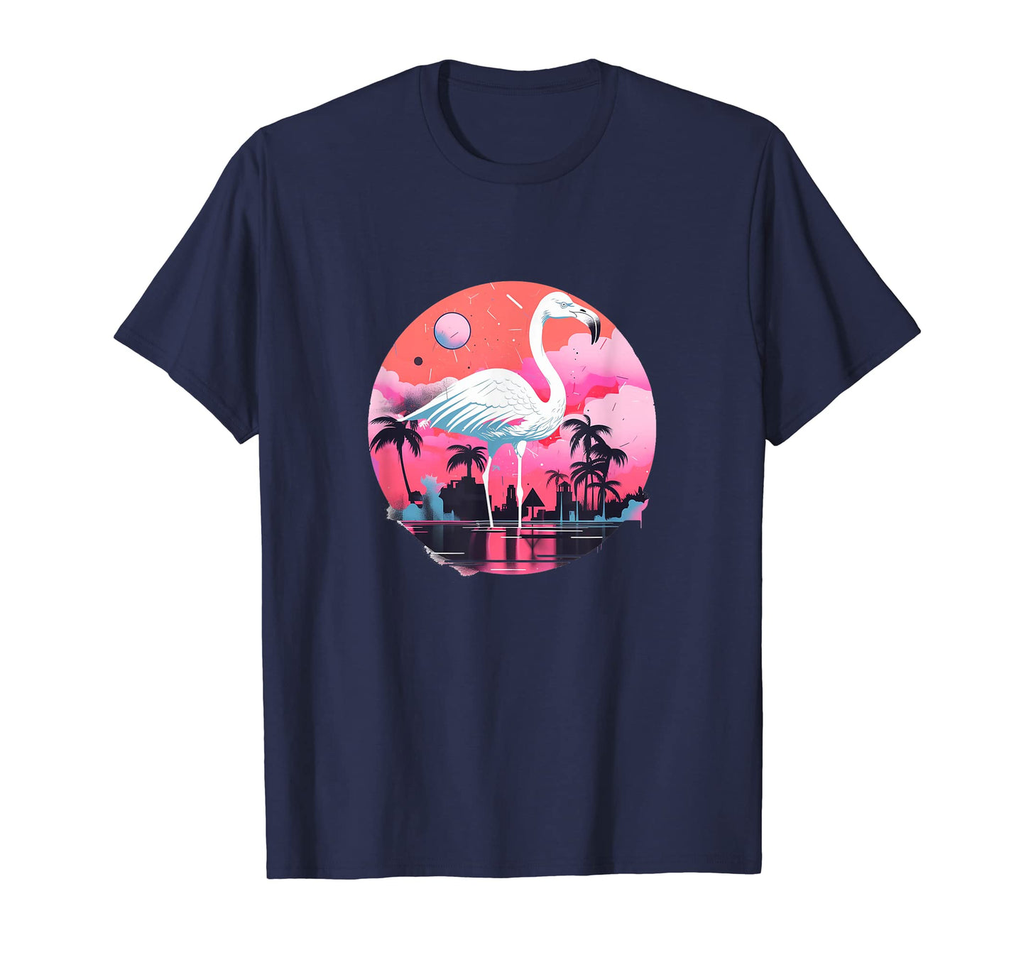 80S 90S Flamingo Japanese Aesthetic T-Shirt - Fun Novelty Design Unisex - T-Shirt, Sweatshirt, Hoodie