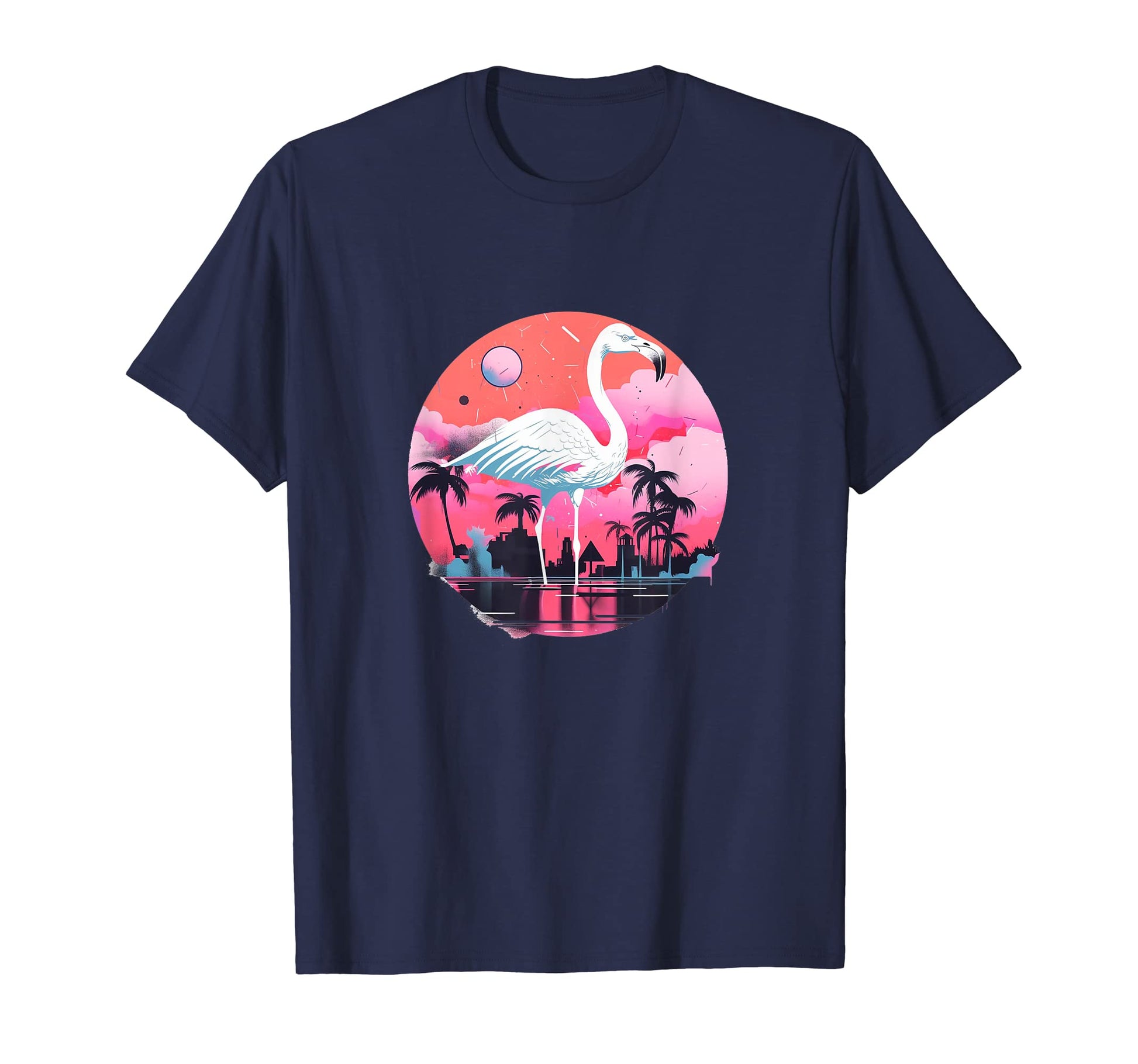 80S 90S Flamingo Japanese Aesthetic T-Shirt - Fun Novelty Design Unisex - T-Shirt, Sweatshirt, Hoodie
