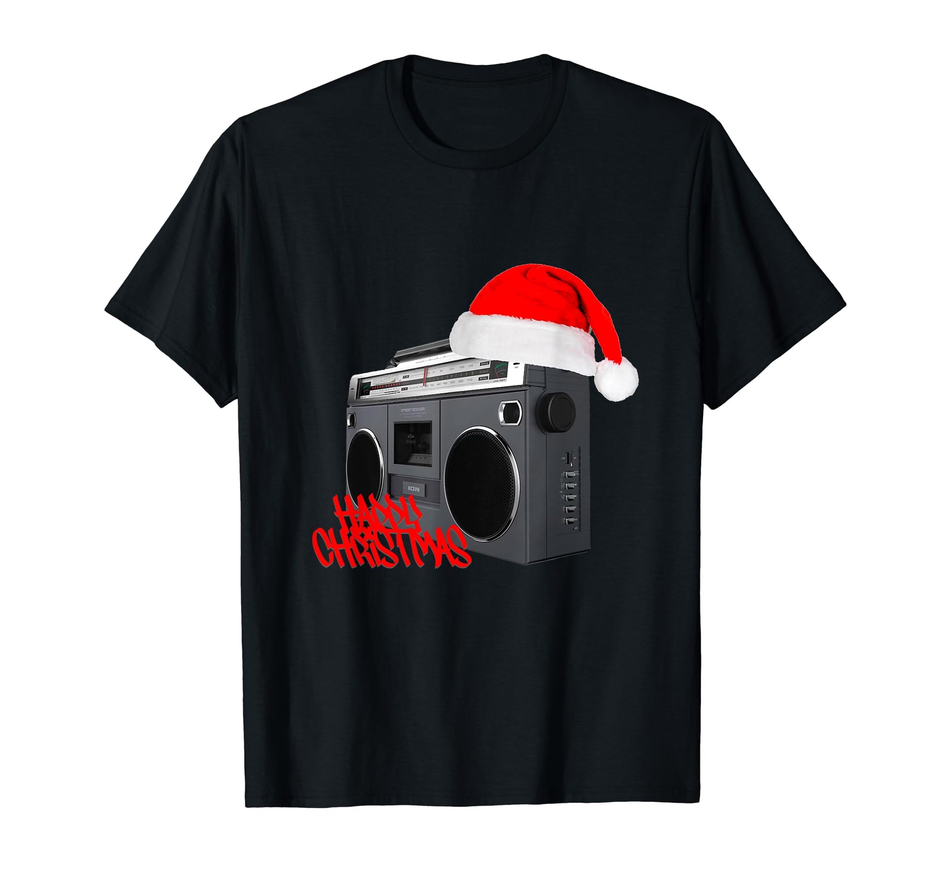 Happy Boombox Old School Hiphop T-Shirt - Graphic Print Men Women - T-Shirt, Sweatshirt, Hoodie