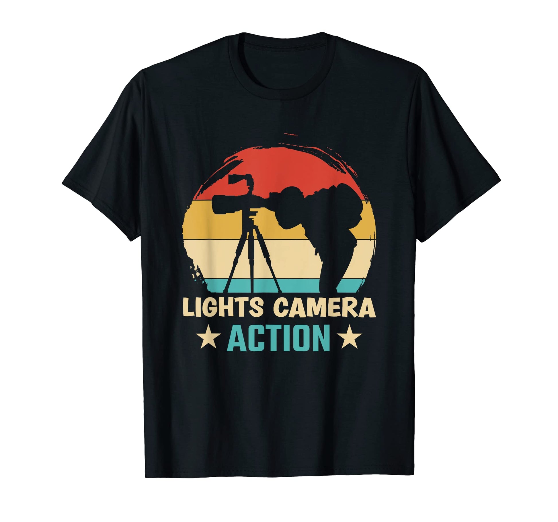 Lights Camera Action Film Crew T-Shirt - Graphic Print for Adults - T-Shirt, Sweatshirt, Hoodie