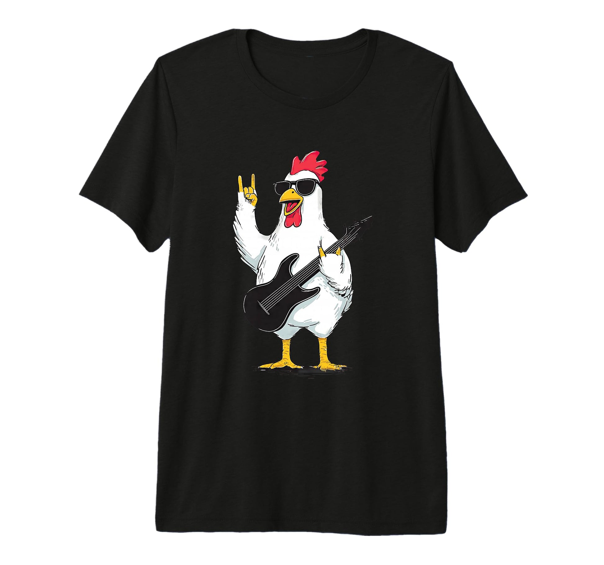 Rock Chicken Funny Animal T-Shirt - Fun Novelty Design for Adults - T-Shirt, Sweatshirt, Hoodie
