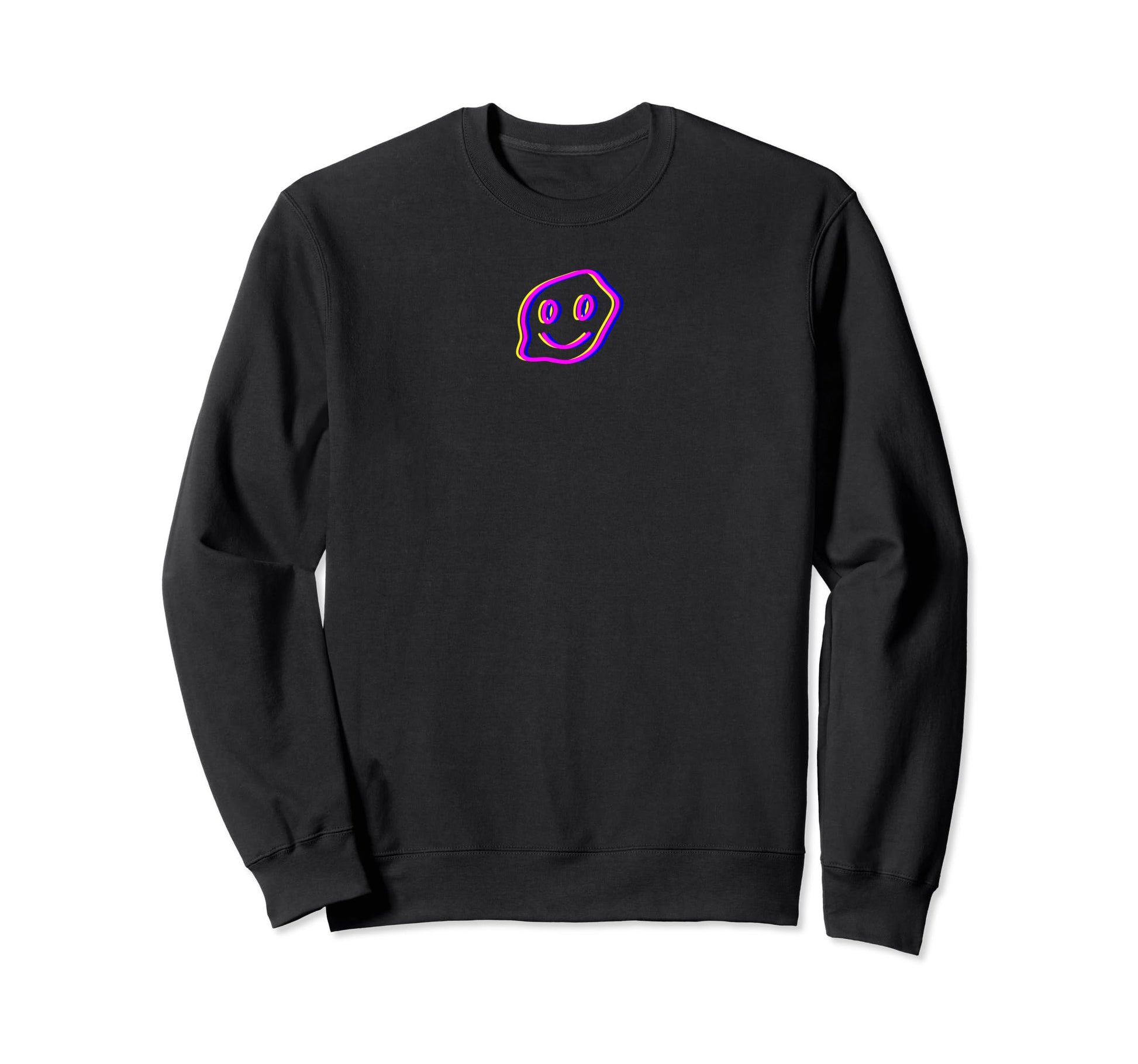 Vaporwave Smiling Face Grunge Sweatshirt - Minimalist Print Unisex - T-Shirt, Sweatshirt, Hoodie