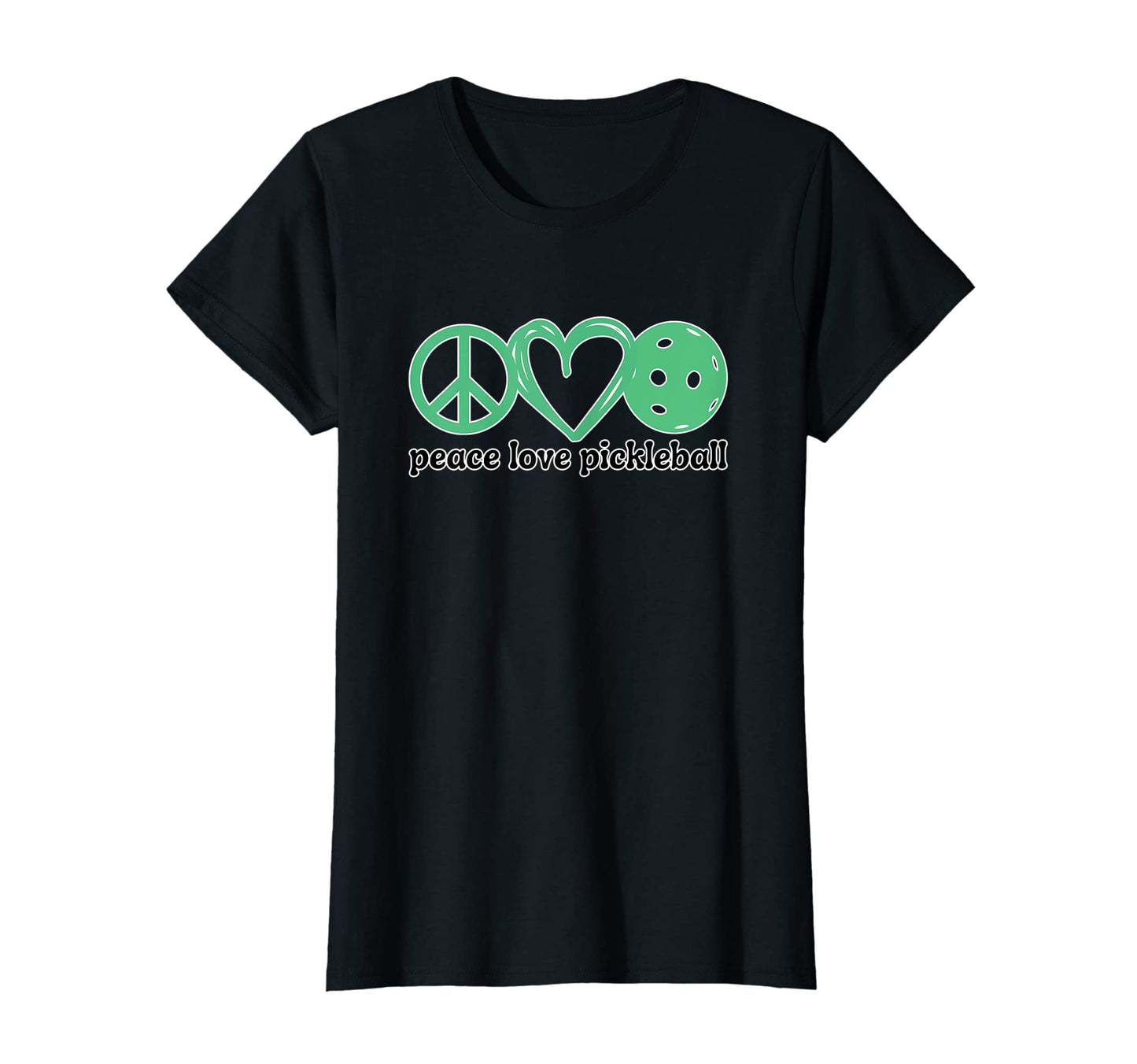 Womens Funny Pickleball Peace Love T-Shirt - Casual Everyday Wear Unisex - T-Shirt, Sweatshirt, Hoodie