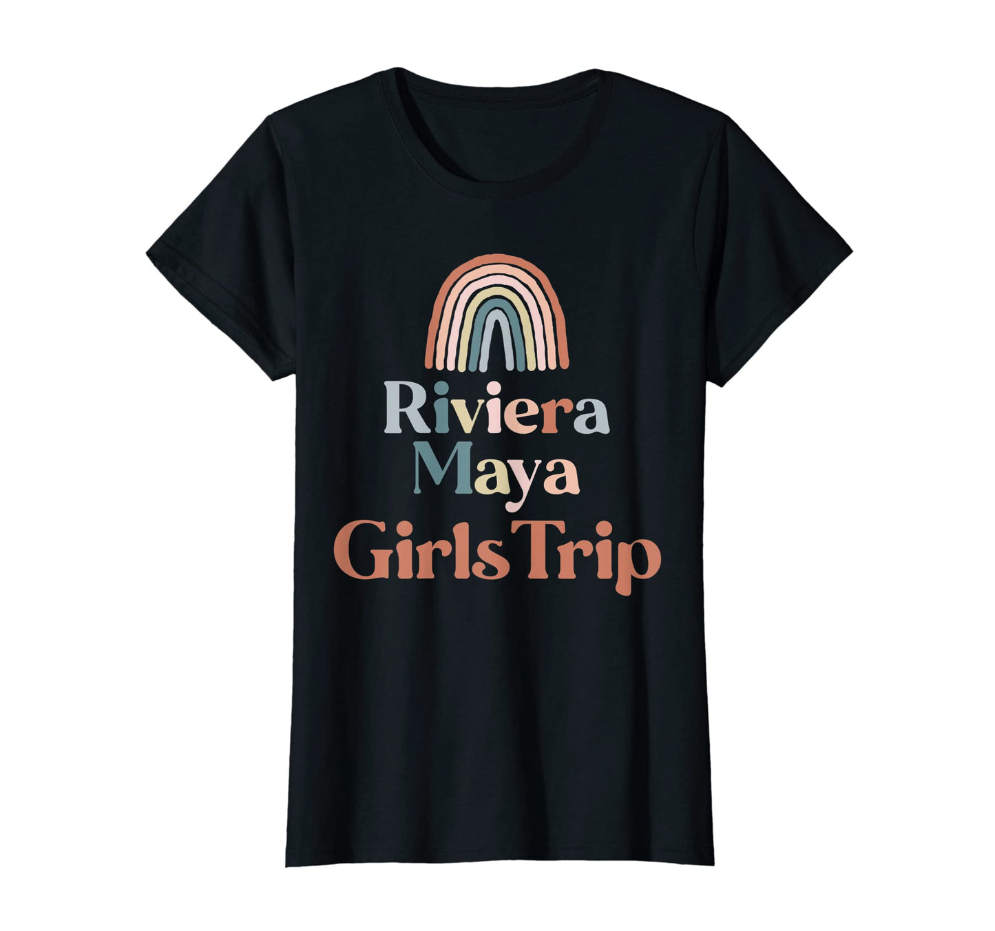 Womens Riviera Maya Trip Boho Rainbow T-Shirt - Custom Art Print Unisex - T-Shirt, Sweatshirt, Hoodie
