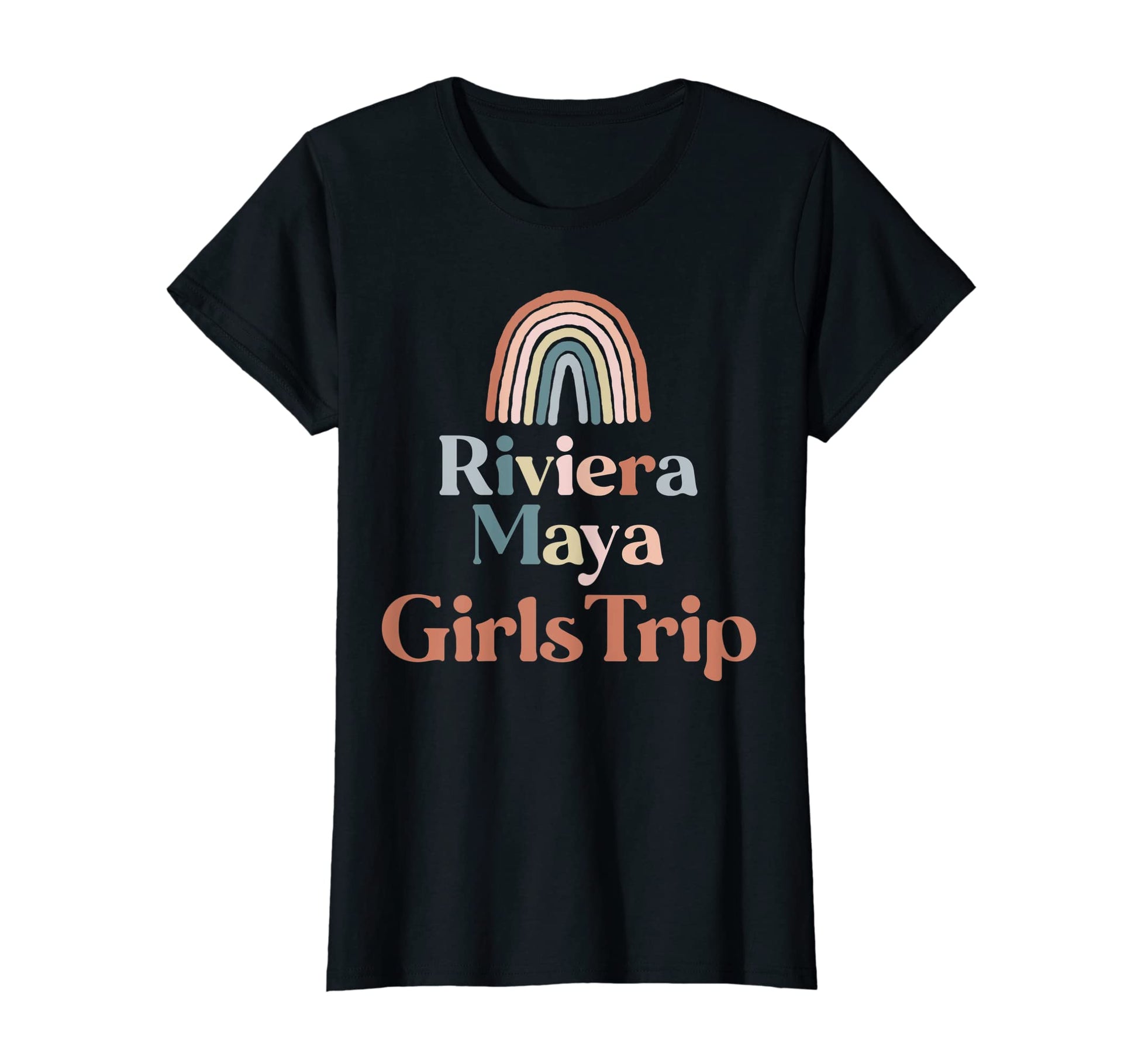 Womens Riviera Maya Trip Boho Rainbow T-Shirt - Custom Art Print Unisex - T-Shirt, Sweatshirt, Hoodie