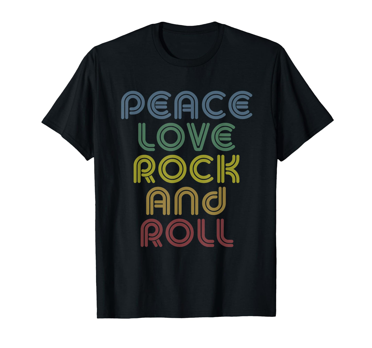 Funny Rock Band Gifts Peace Love Rock T-Shirt - Streetwear Style Unisex - T-Shirt, Sweatshirt, Hoodie