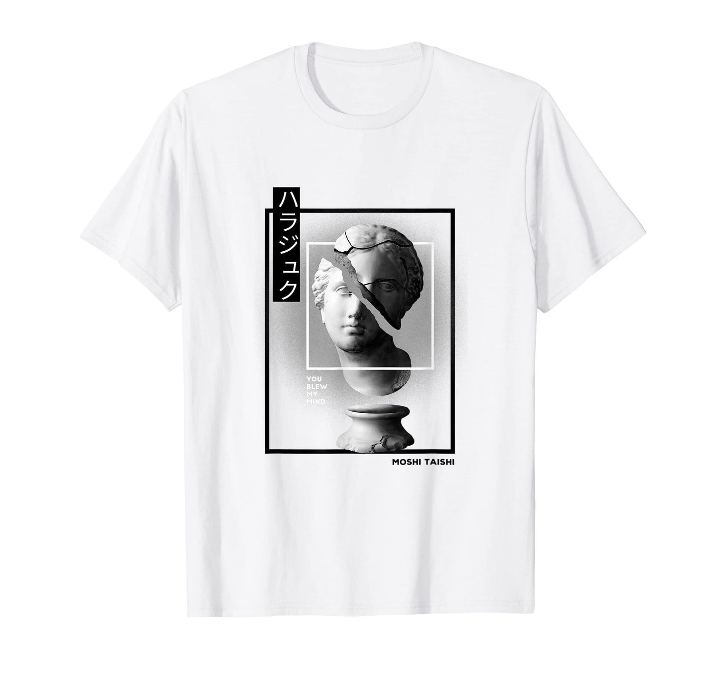 Vaporwave Statue Aesthetic Art Glitch T-Shirt - Custom Art Print Men Women - T-Shirt, Sweatshirt, Hoodie