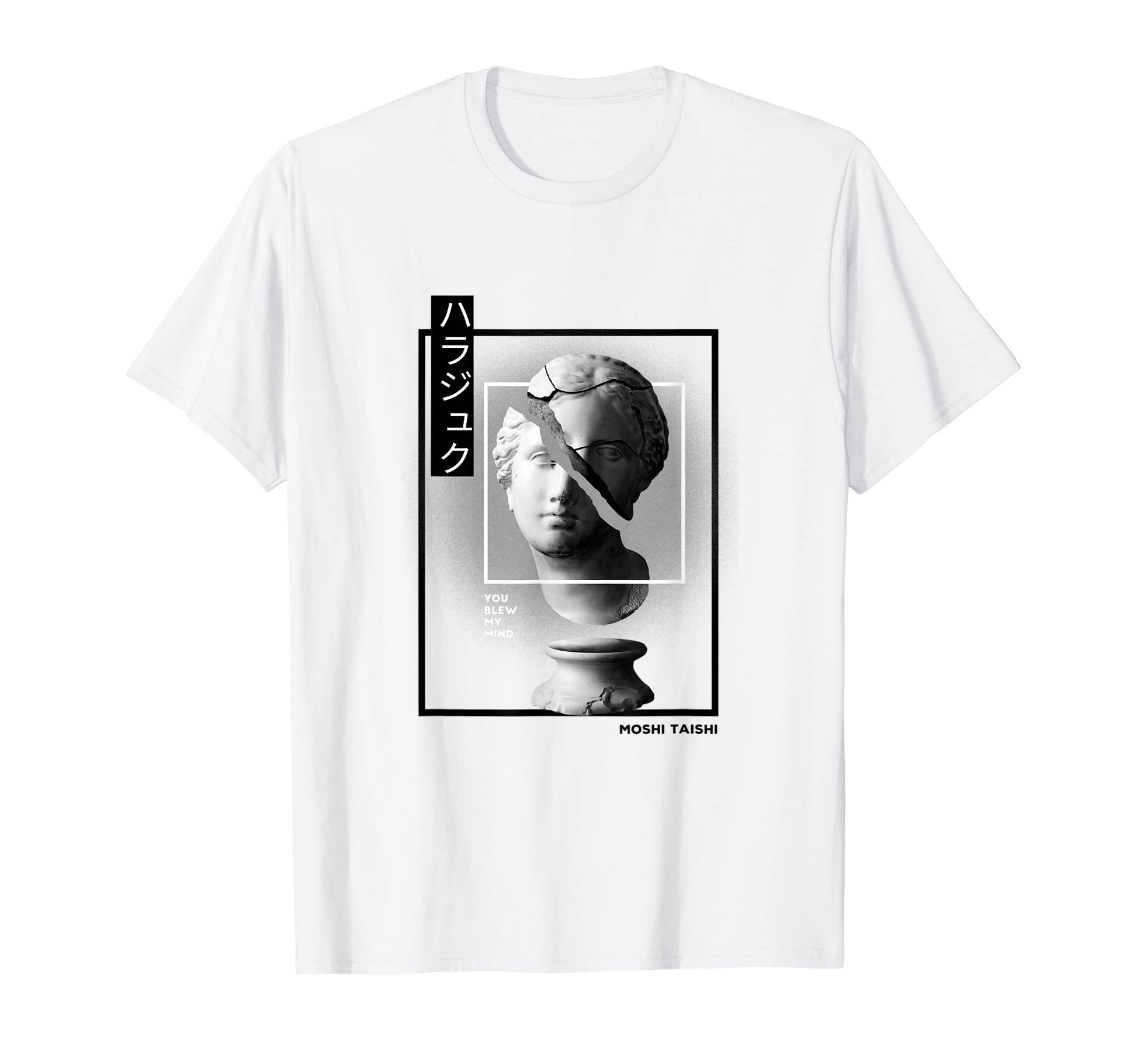 Vaporwave Statue Aesthetic Art Glitch T-Shirt - Custom Art Print Men Women - T-Shirt, Sweatshirt, Hoodie