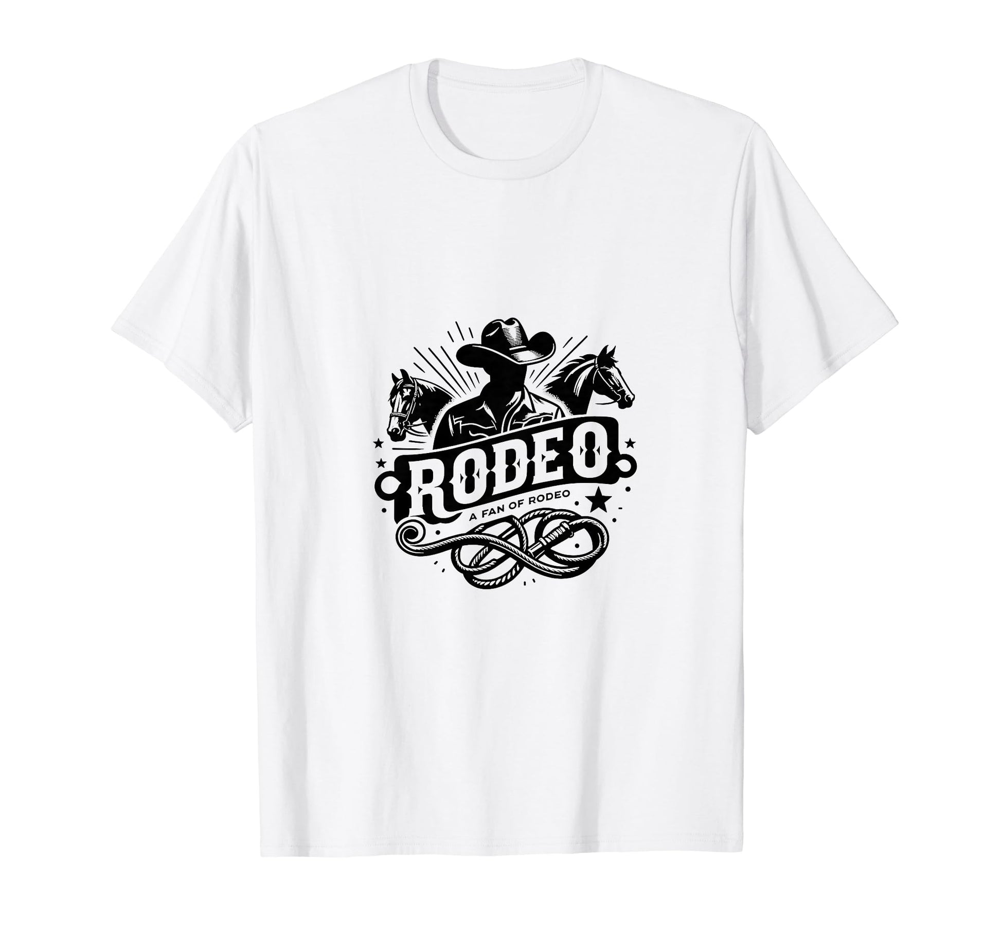 Rodeo Fan Western Lifestyle Cowboy Horse T-Shirt - Graphic Print Men Women - T-Shirt, Sweatshirt, Hoodie