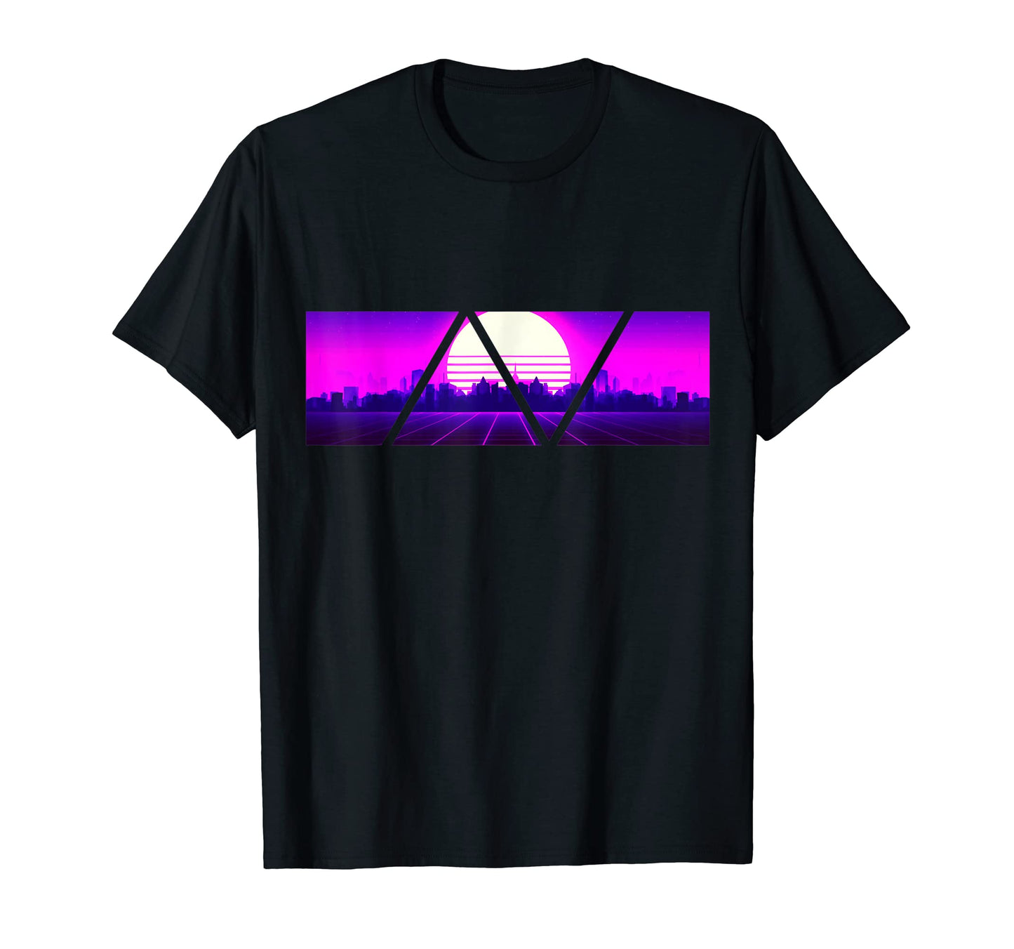 Vaporwave Aesthetic Sunset City T-Shirt - Streetwear Style for Adults - T-Shirt, Sweatshirt, Hoodie