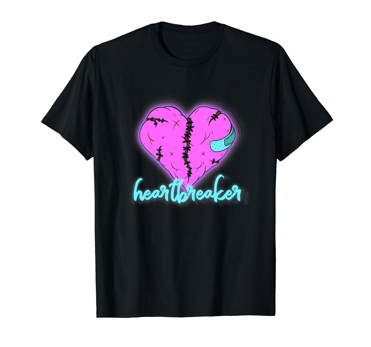 Heartbreaker Stitched Heart Vaporwave T-Shirt - Streetwear Style Unisex - T-Shirt, Sweatshirt, Hoodie
