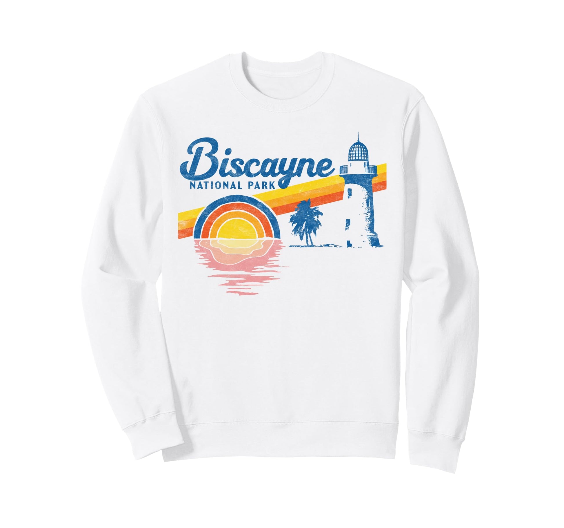 Biscayne National Park 80S Sweatshirt - Minimalist Print for Adults - T-Shirt, Sweatshirt, Hoodie