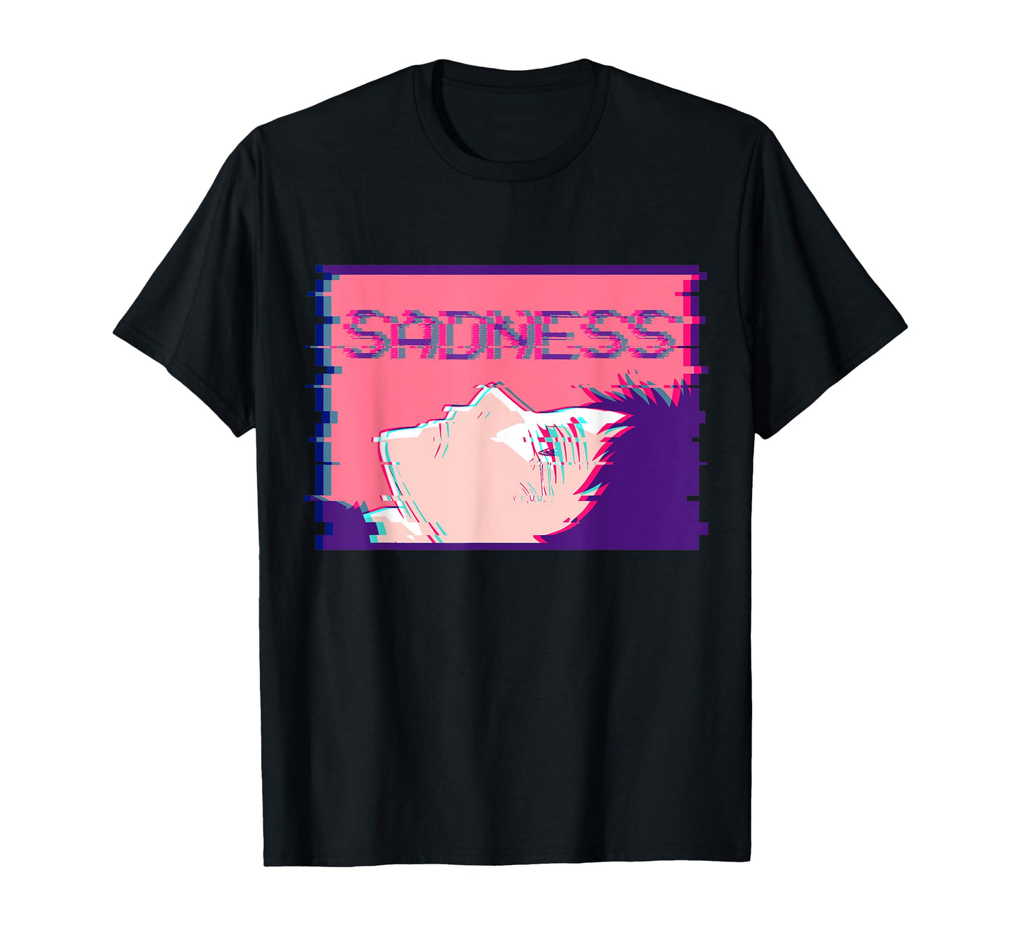 Japanese Aesthetic Vaporwave Sad Anime T-Shirt - Graphic Print Unisex - T-Shirt, Sweatshirt, Hoodie