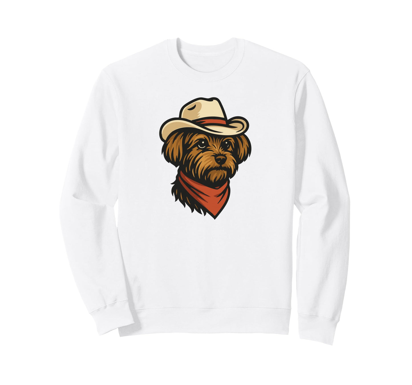 Funny Cowboy Yorkshire Terrier Yorkie Sweatshirt - Unique Graphic Unisex - T-Shirt, Sweatshirt, Hoodie