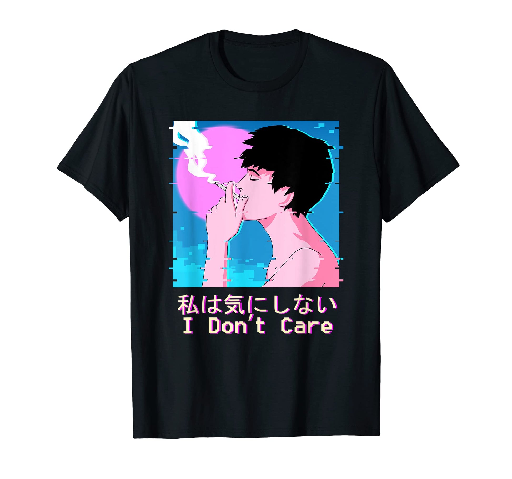 Sad Glitch Japanese Aesthetic T-Shirt - Casual Everyday Wear for Adults - T-Shirt, Sweatshirt, Hoodie