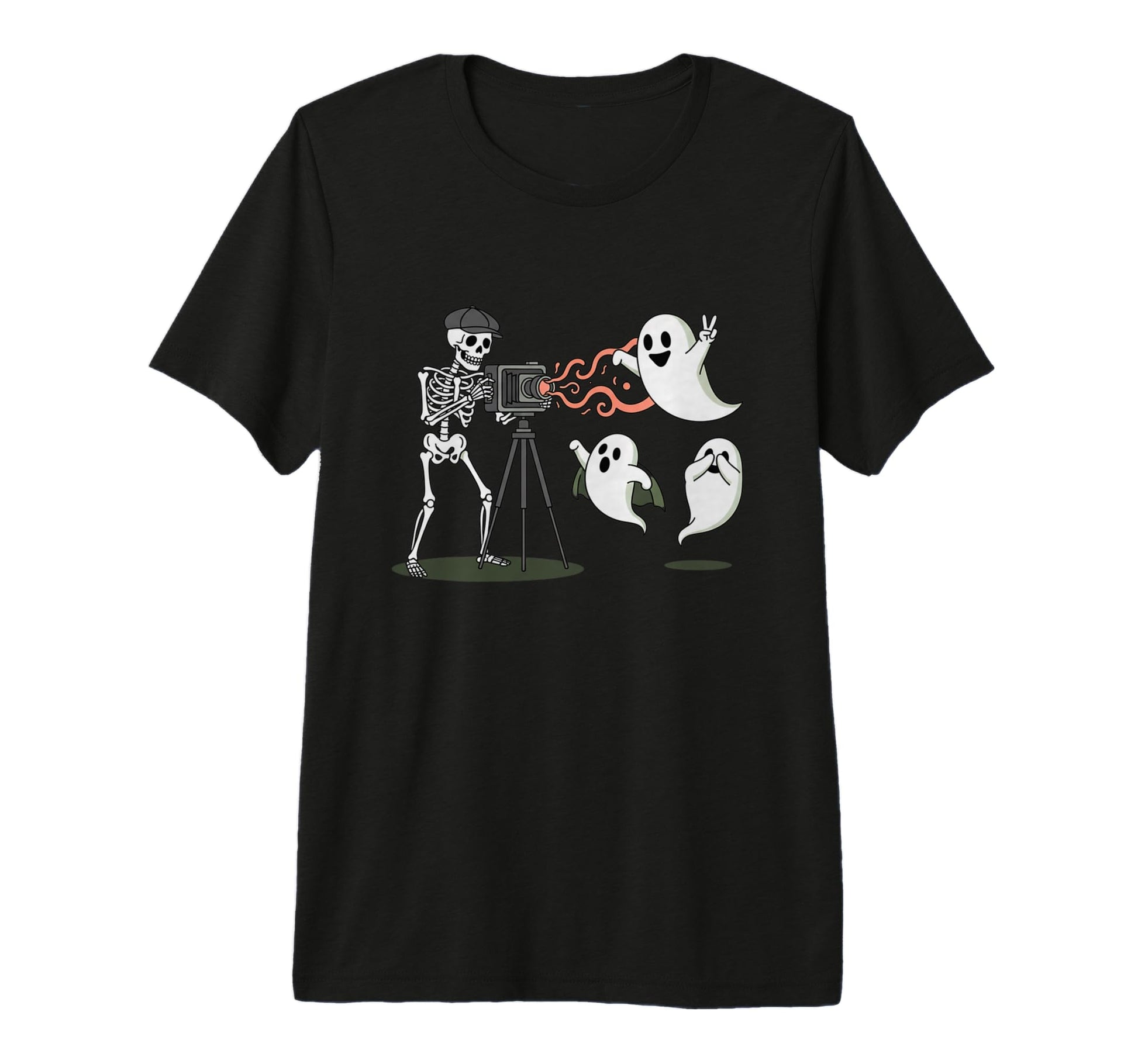 Photographer Skeleton Camera T-Shirt - Custom Art Print Men Women - T-Shirt, Sweatshirt, Hoodie
