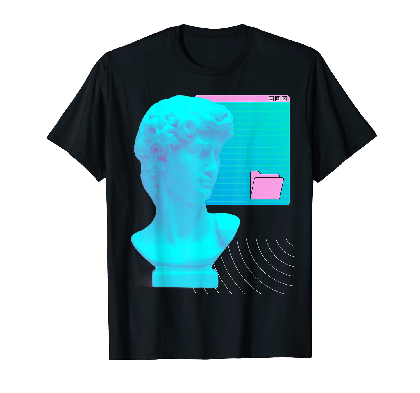 Vaporwave Aesthetic Statue Grunge T-Shirt - Minimalist Print for Adults - T-Shirt, Sweatshirt, Hoodie