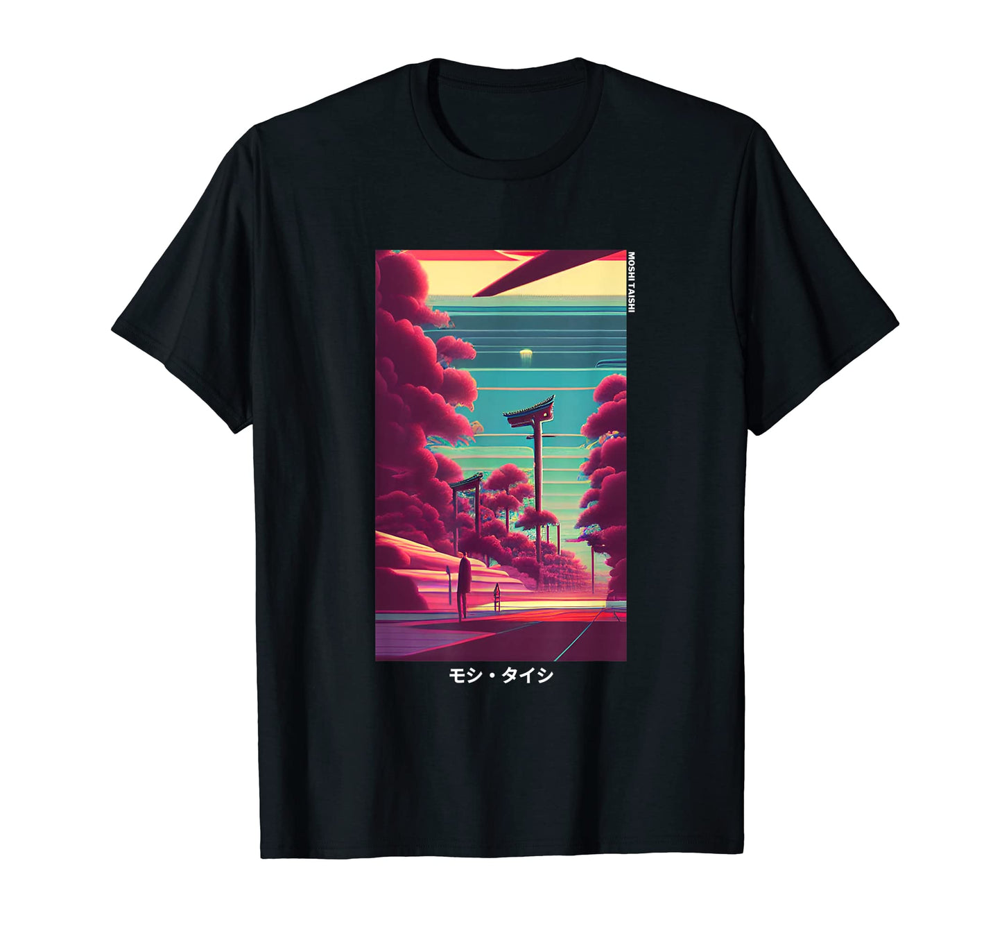 90S Synthwave Japanese Vaporwave Art T-Shirt - Custom Art Print Unisex - T-Shirt, Sweatshirt, Hoodie