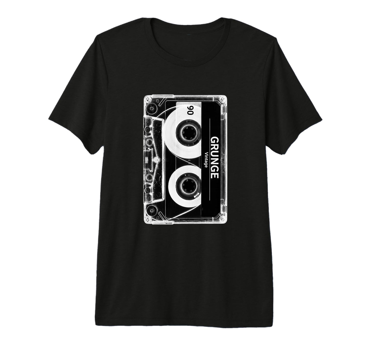 Grunge Cassette Tape Throwback Tri T-Shirt - Novelty Apparel for Adults - T-Shirt, Sweatshirt, Hoodie