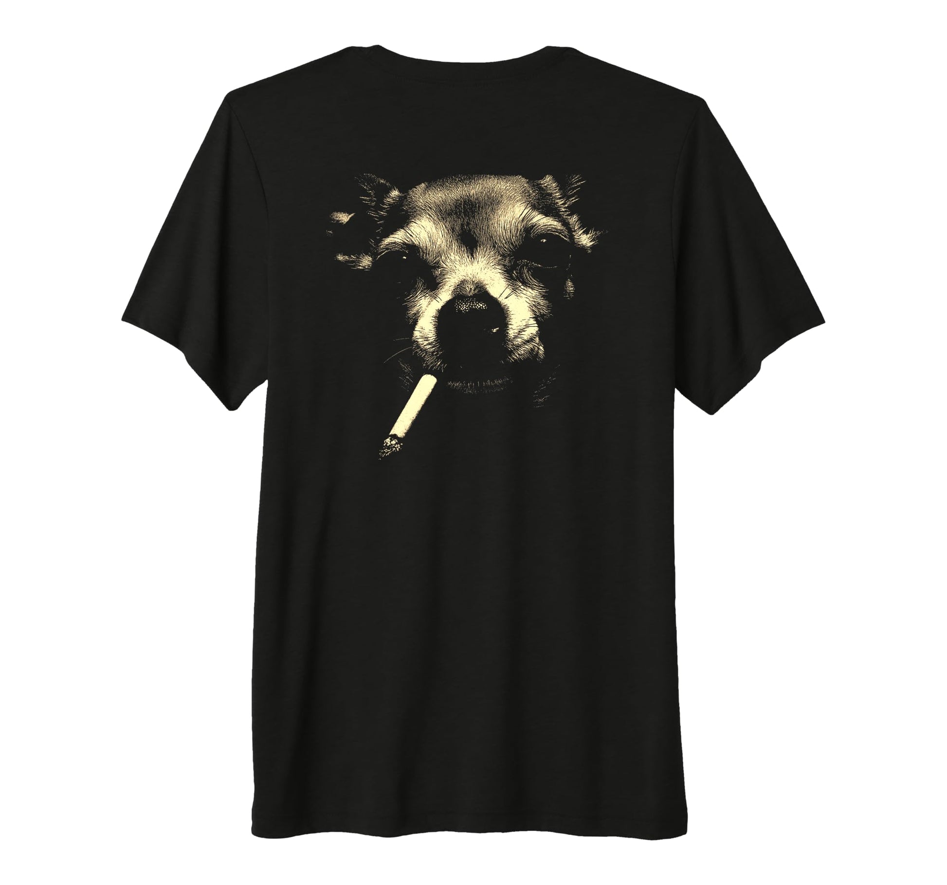 Chihuahua Smoking Cigarette Grunge T-Shirt - Novelty Apparel Men Women - T-Shirt, Sweatshirt, Hoodie