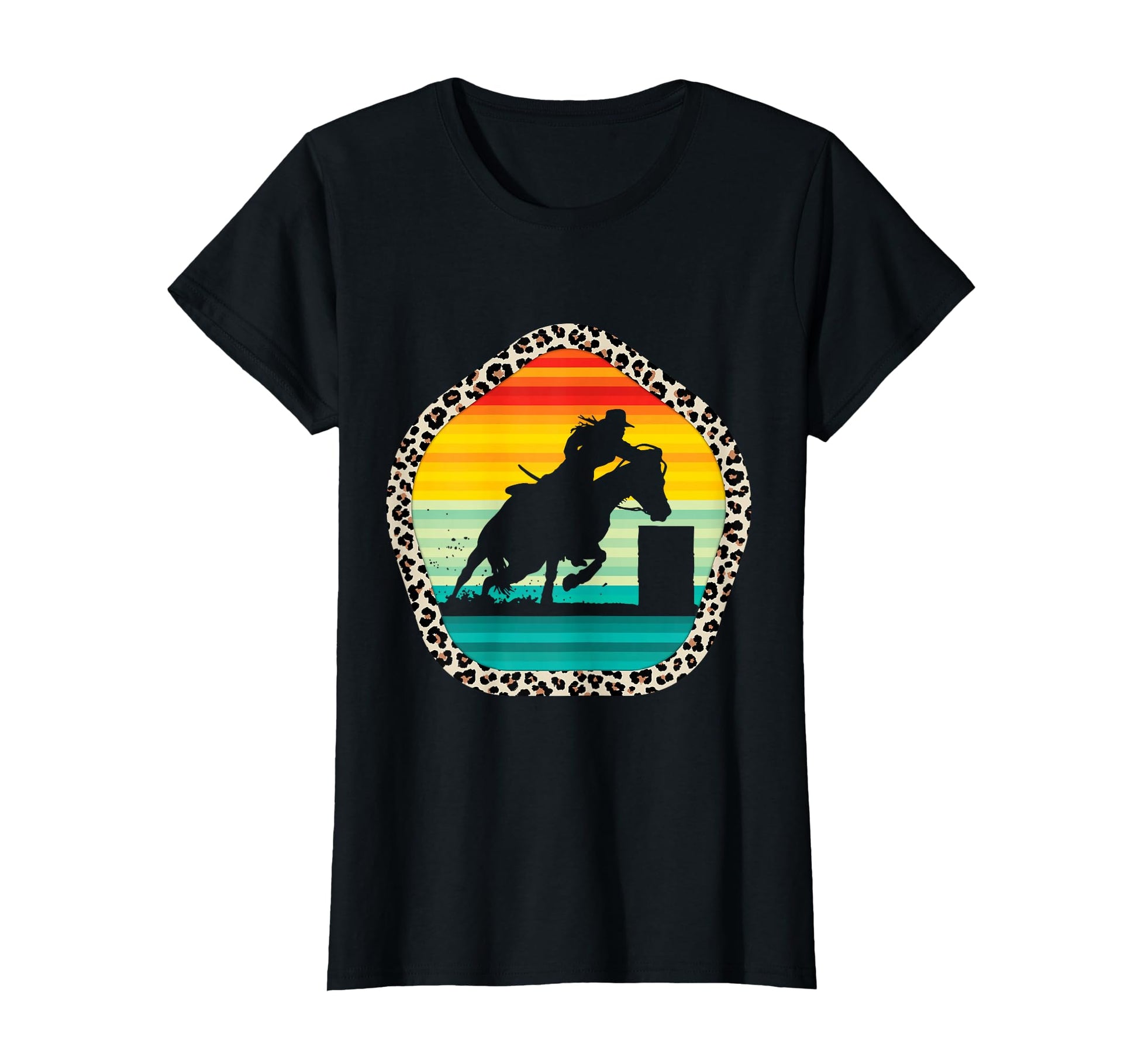 Cowgirl Western Barrel Racing Horse T-Shirt - Novelty Apparel Men Women - T-Shirt, Sweatshirt, Hoodie