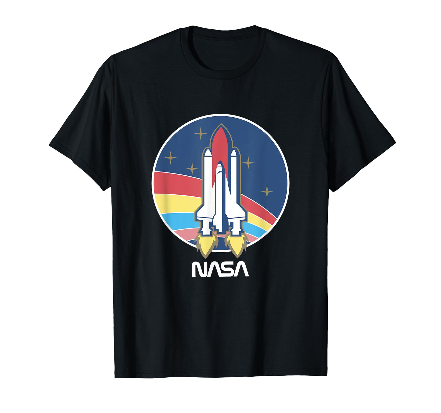 Nasa Space Shuttle Rainbow Faded Color T-Shirt - Novelty Apparel Men Women - T-Shirt, Sweatshirt, Hoodie