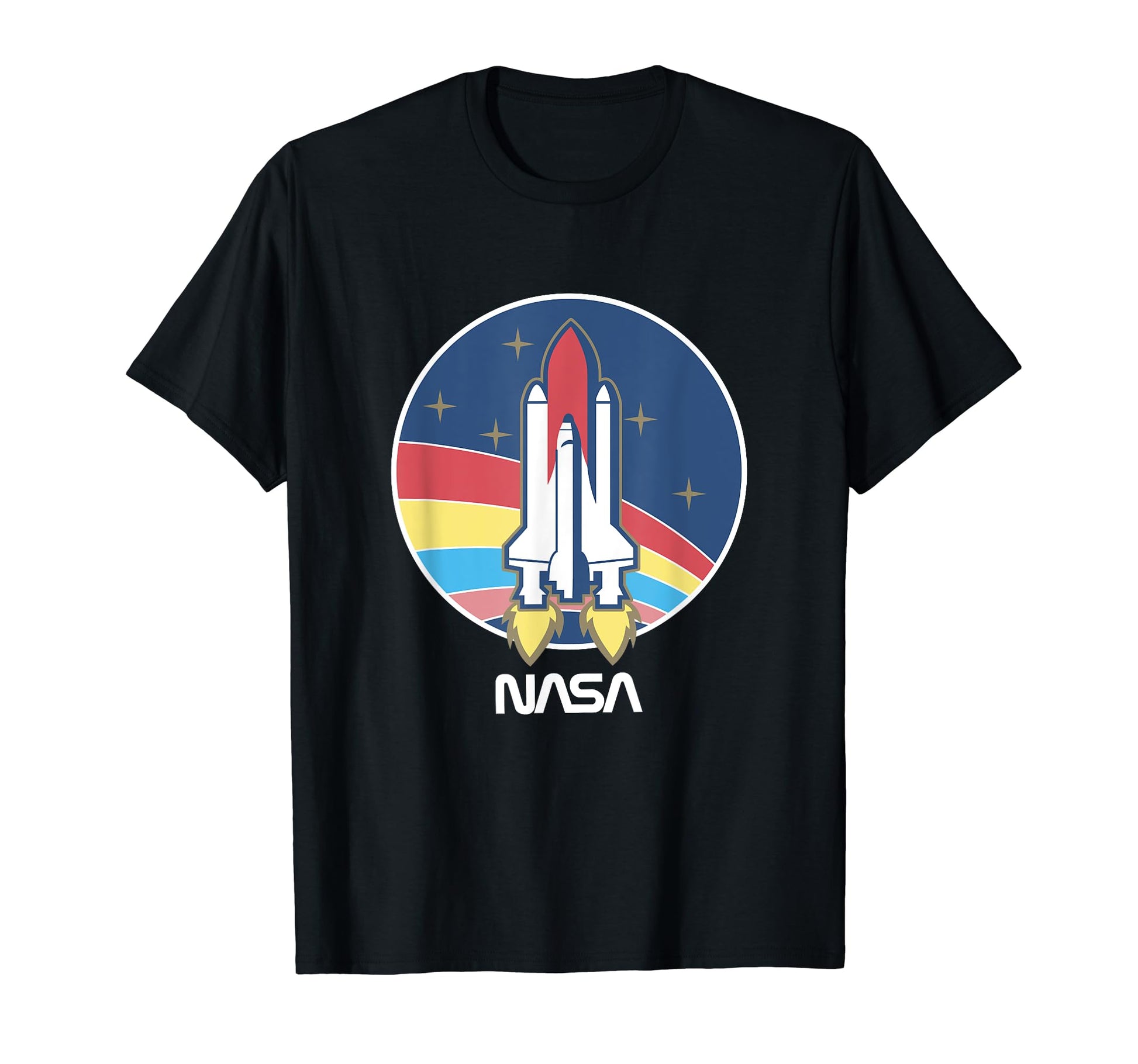 Nasa Space Shuttle Rainbow Faded Color T-Shirt - Novelty Apparel Men Women - T-Shirt, Sweatshirt, Hoodie