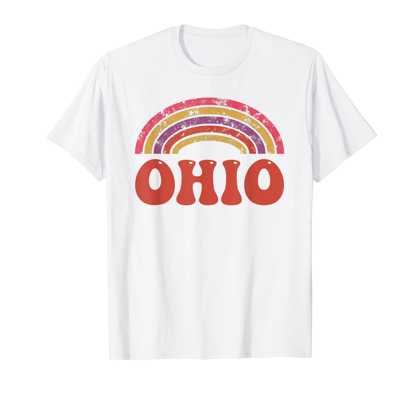 Ohio Hippie Rainbow 60S 70S Groovy Love T-Shirt - Graphic Print for Adults - T-Shirt, Sweatshirt, Hoodie