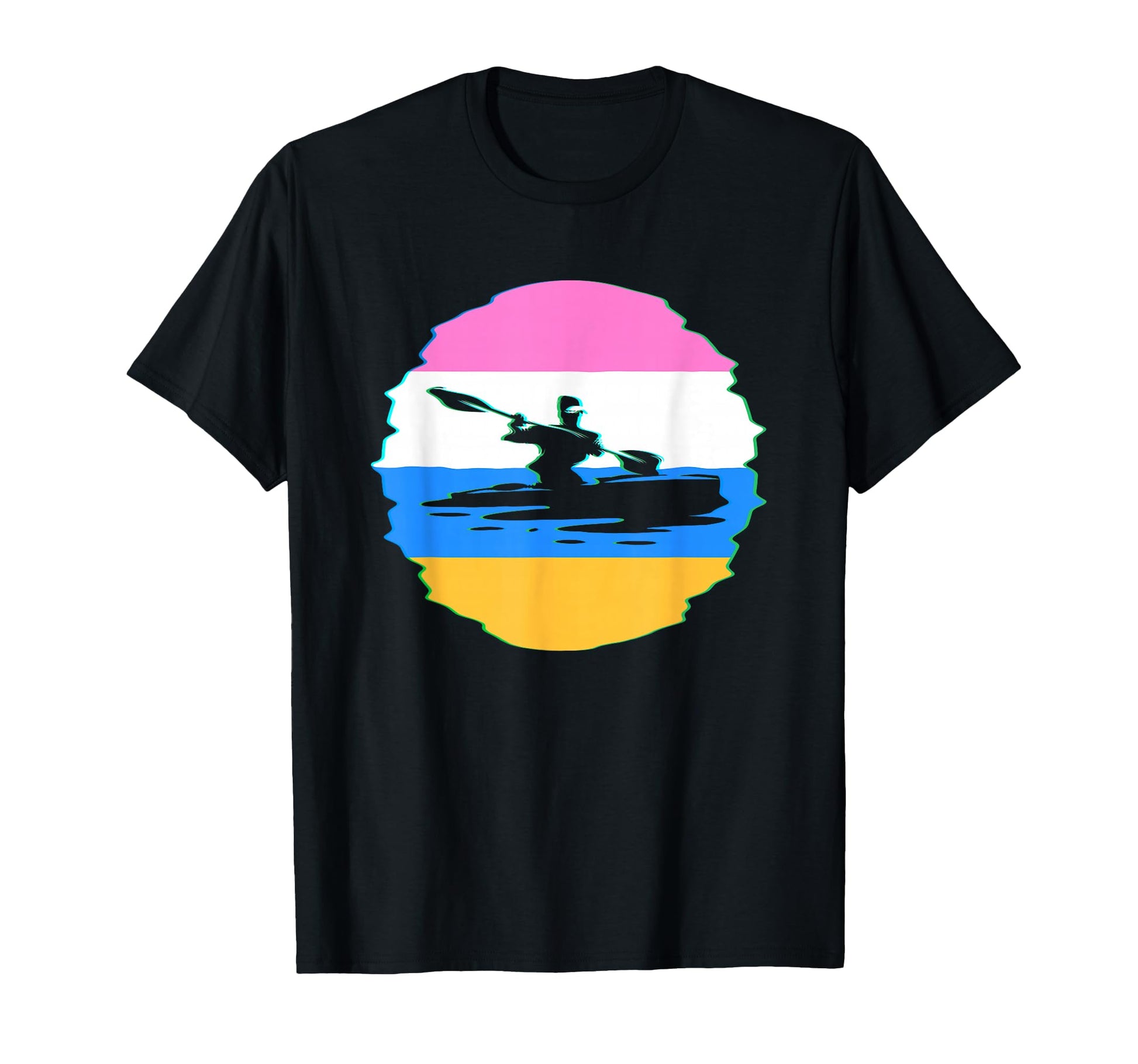 Kayaking Vaporwave Silhouette T-Shirt - Streetwear Style for Adults - T-Shirt, Sweatshirt, Hoodie