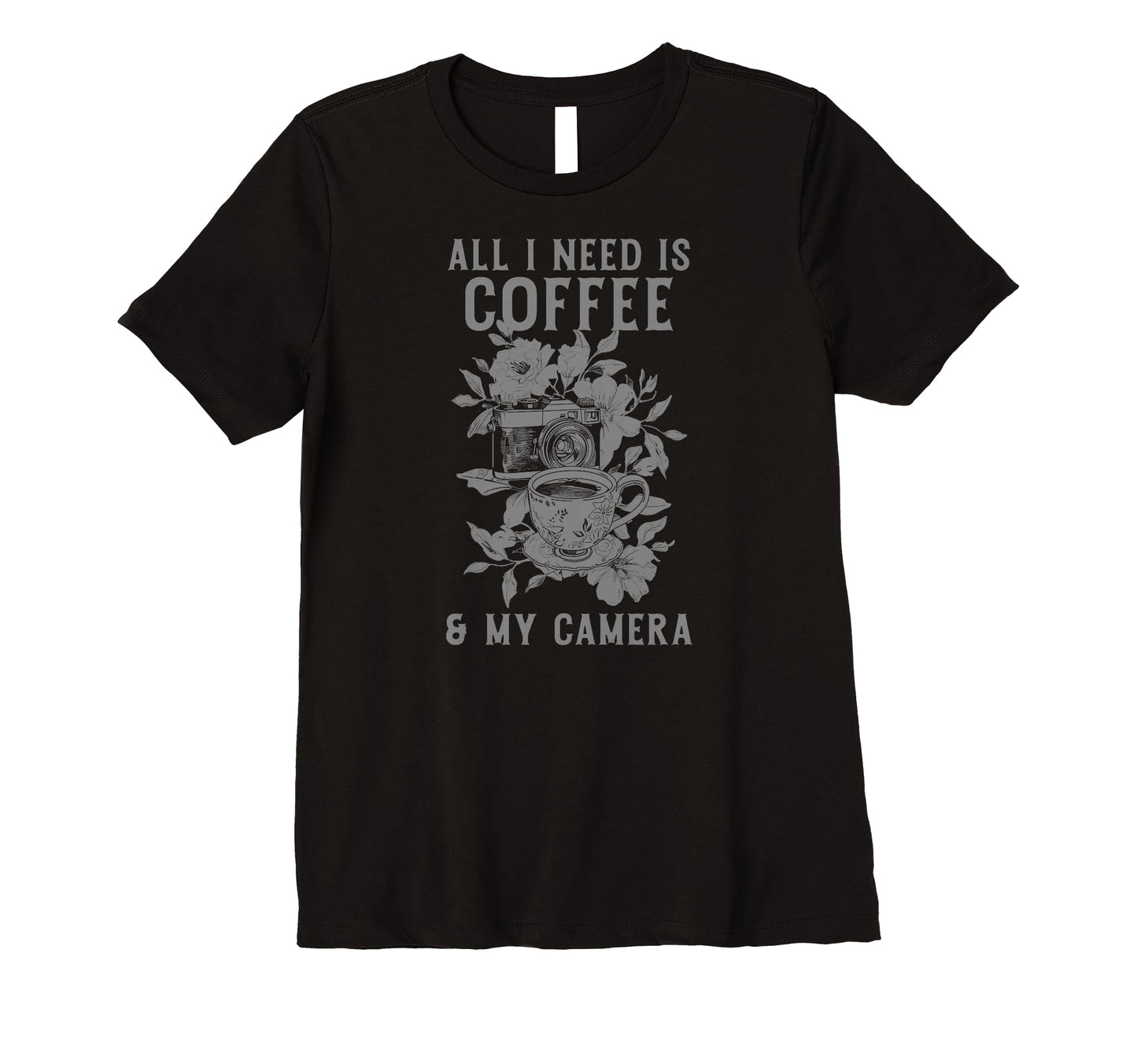Womens Coffee Camera Photographer T-Shirt - Streetwear Style Men Women - T-Shirt, Sweatshirt, Hoodie