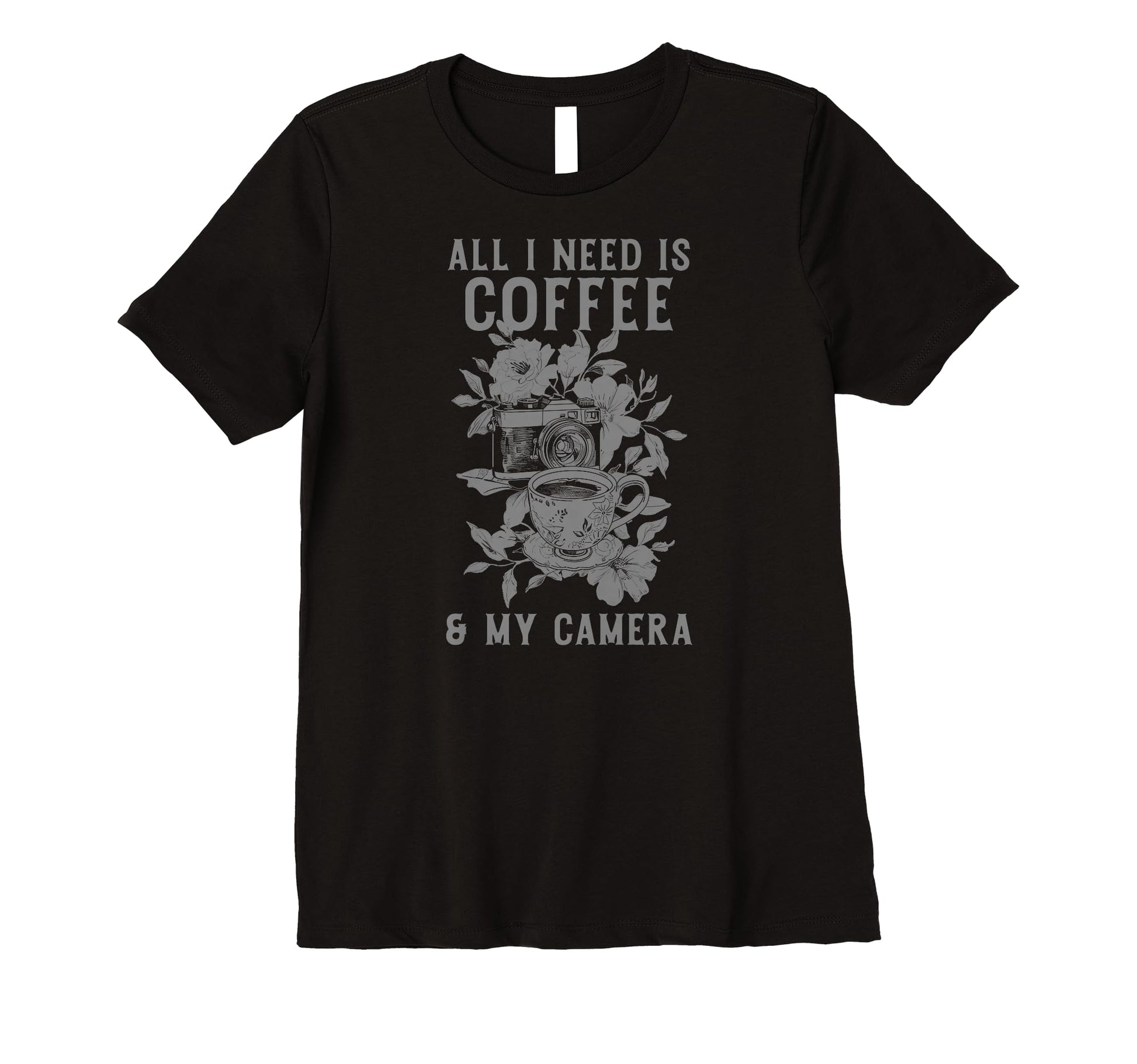 Womens Coffee Camera Photographer T-Shirt - Streetwear Style Men Women - T-Shirt, Sweatshirt, Hoodie