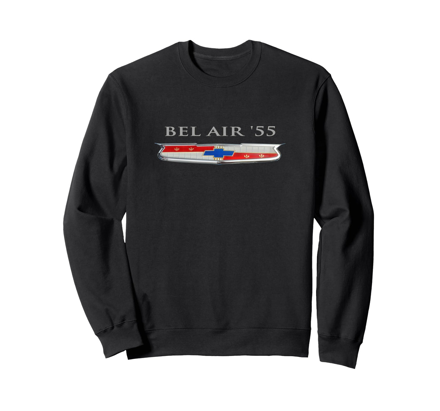 1955 Bel Air Hood Emblem Badge Sweatshirt - Novelty Apparel Unisex - T-Shirt, Sweatshirt, Hoodie