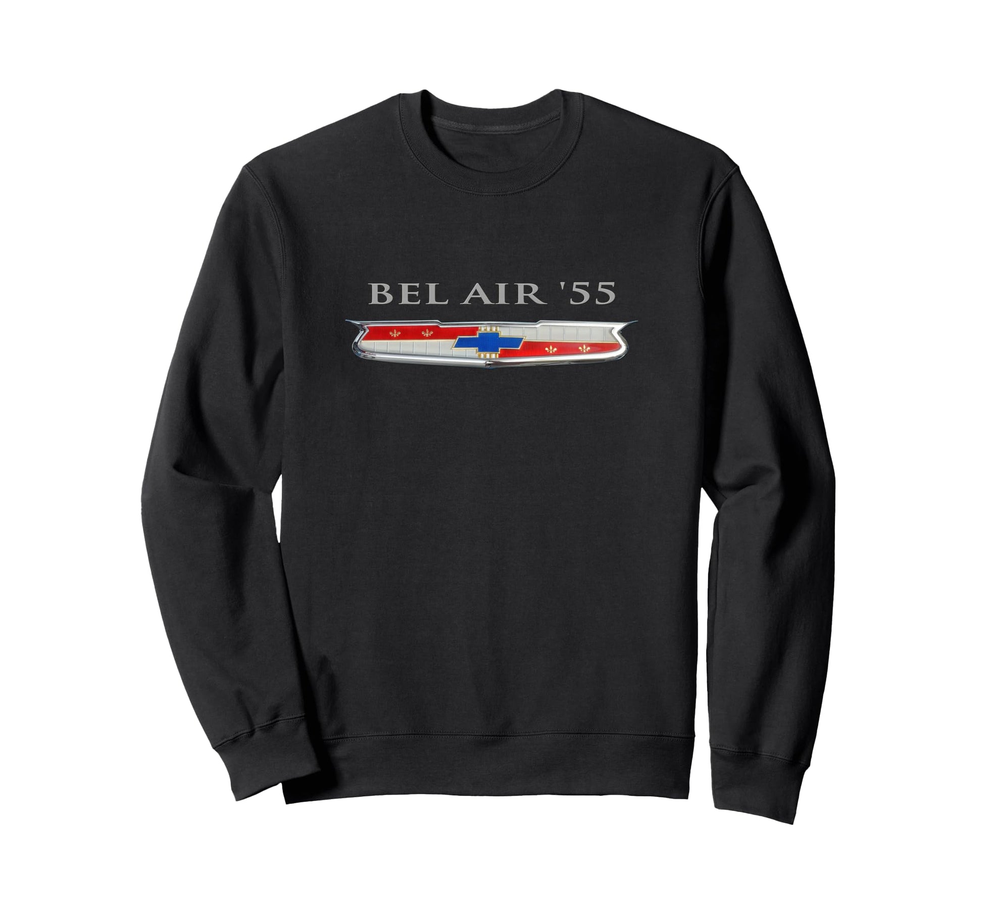 1955 Bel Air Hood Emblem Badge Sweatshirt - Novelty Apparel Unisex - T-Shirt, Sweatshirt, Hoodie