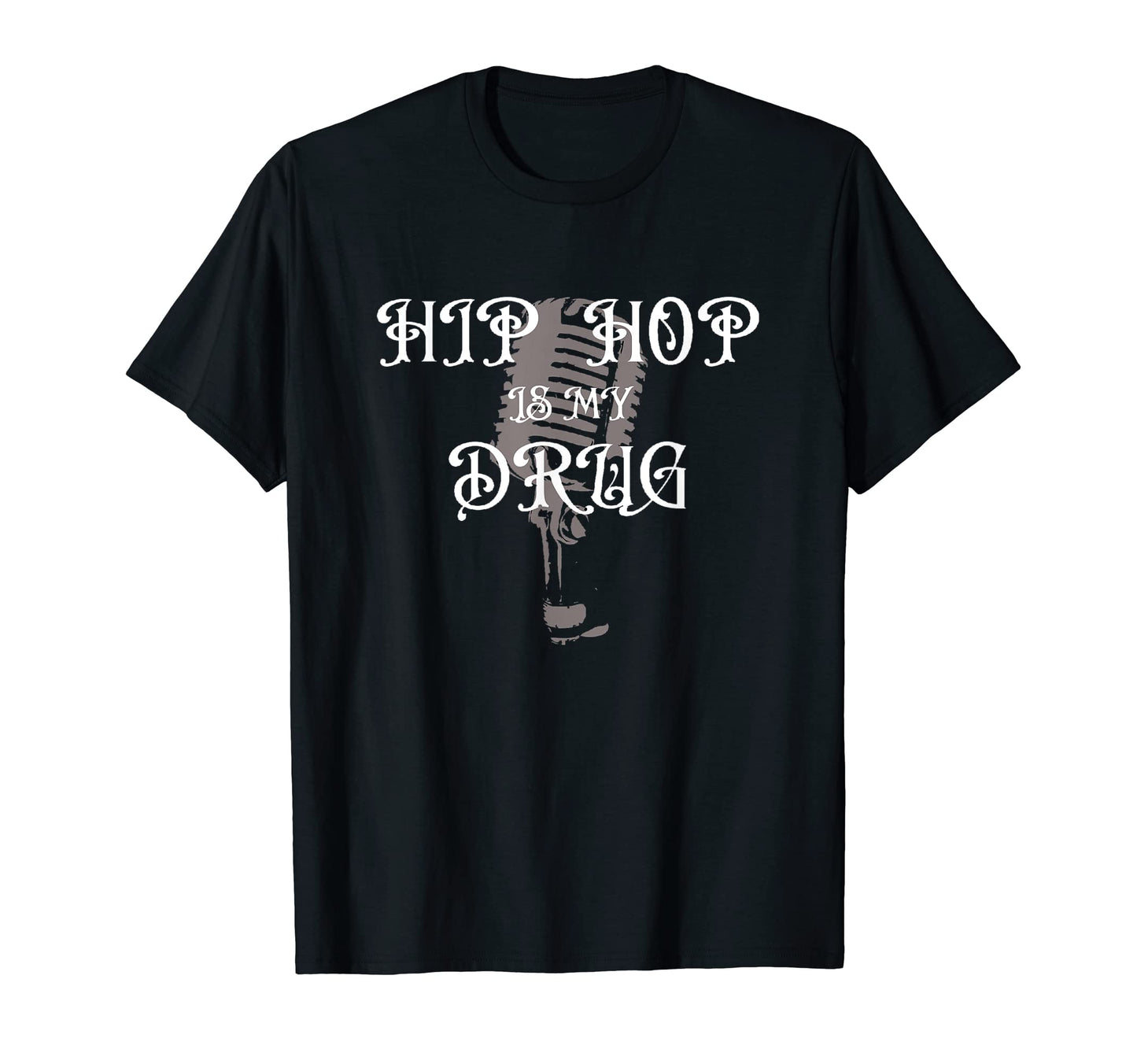 Old School Hip Hop Rap Microphone 80S T-Shirt - Graphic Print for Adults - T-Shirt, Sweatshirt, Hoodie